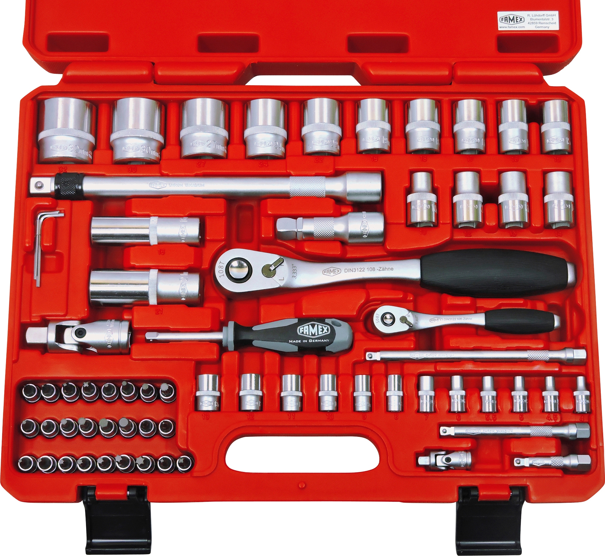 FAMEX Werkzeugset »418-18«, 194-tlg., Werkzeugkoffer mit Werkzeug jetzt im  %Sale | Werkzeug-Sets