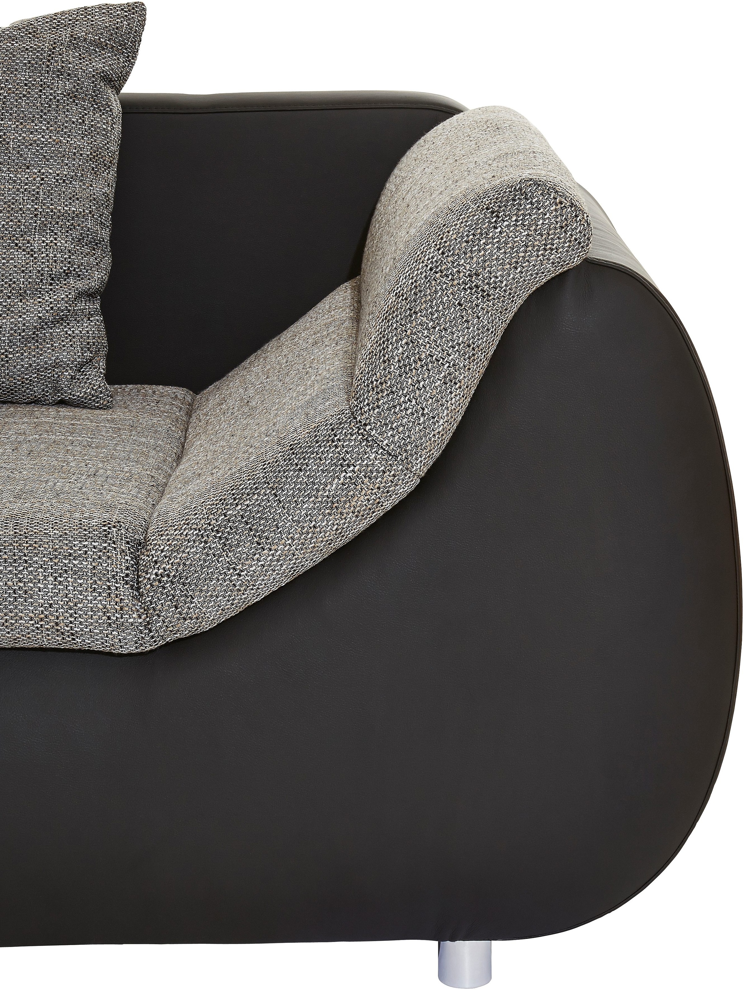 INOSIGN Ecksofa »Imola elegant und bequem, aktuelle Steppung im Sitz, L-Form«, wahlweise mit Bettfunktion