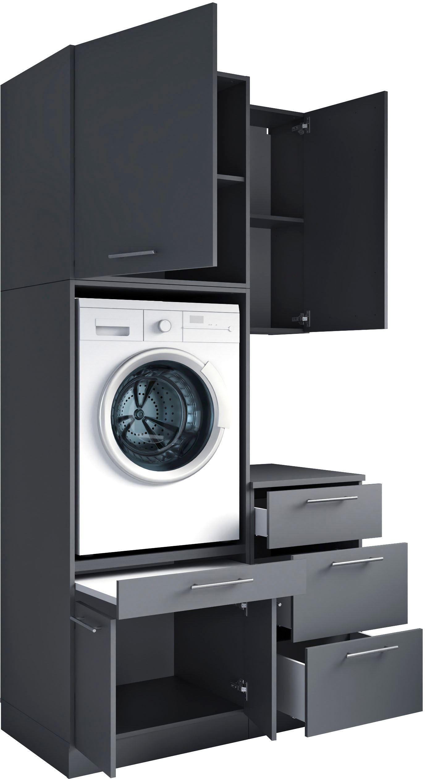 Laundreezy Mehrzweckschrank-Set »Laundreezy, 4-tlg. Mehrzweckschrank-Set B/H/T 118/238/68 cm« 4 Stk. tlg.