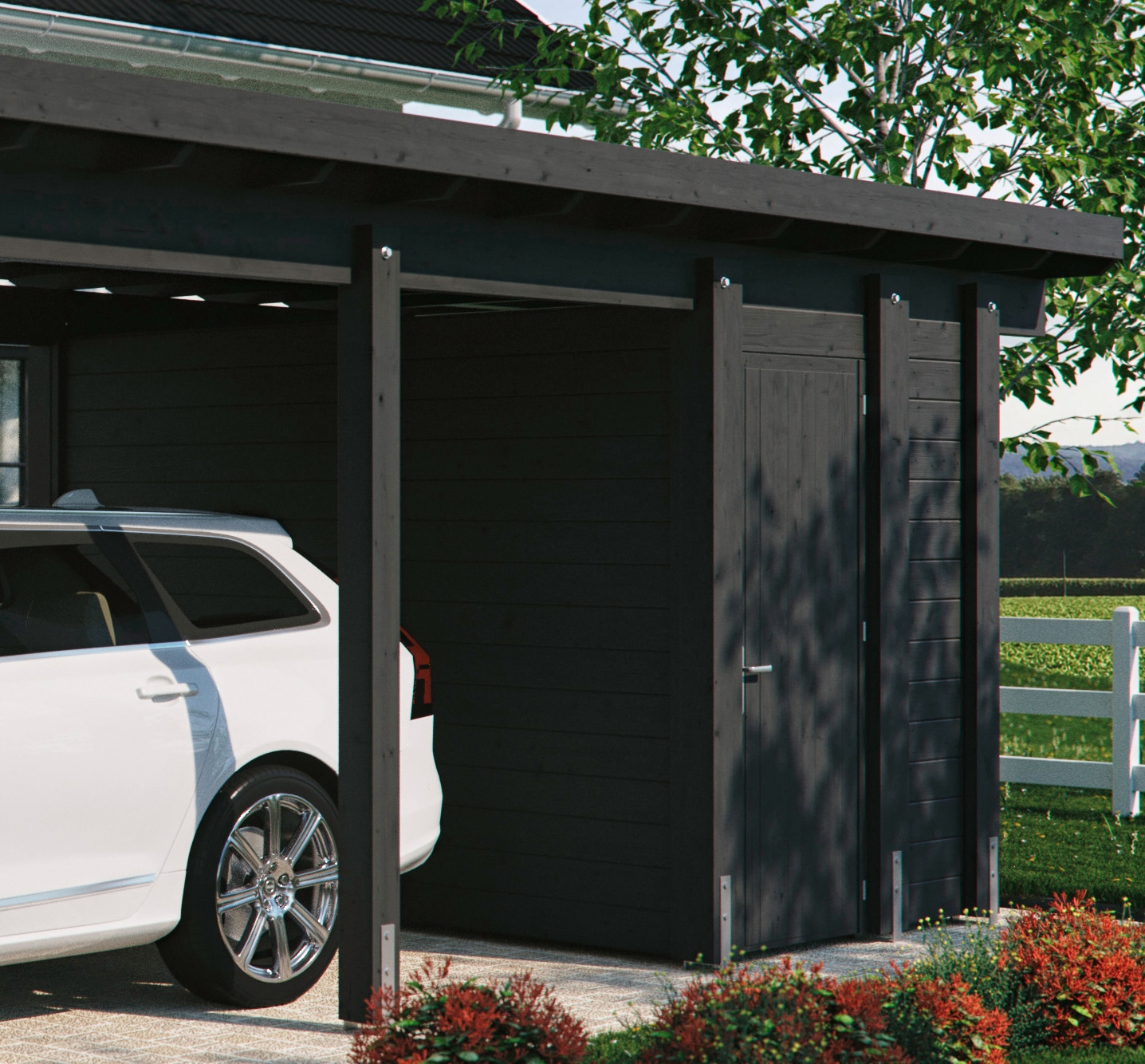 Kiehn-Holz Carport-Geräteraum, BxT: 299x174 cm, nur für Carport KH 320/321