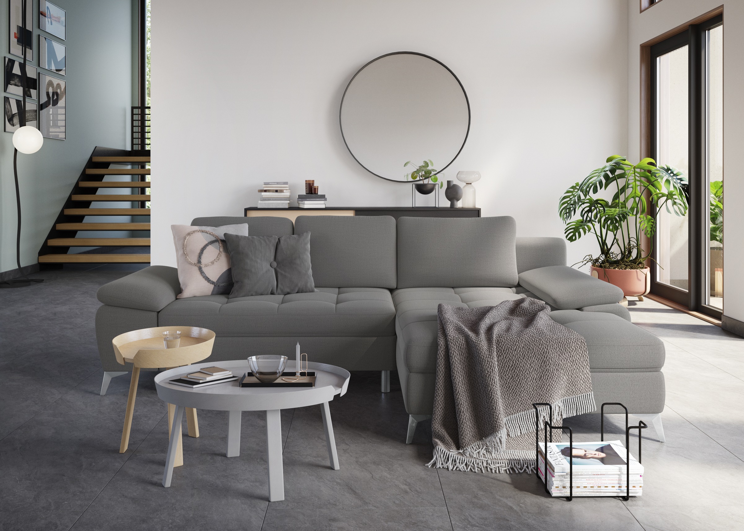 sit&more Ecksofa »Latigo L-Form«, mit Recamiere, wahlweise mit Bettfunktion günstig online kaufen