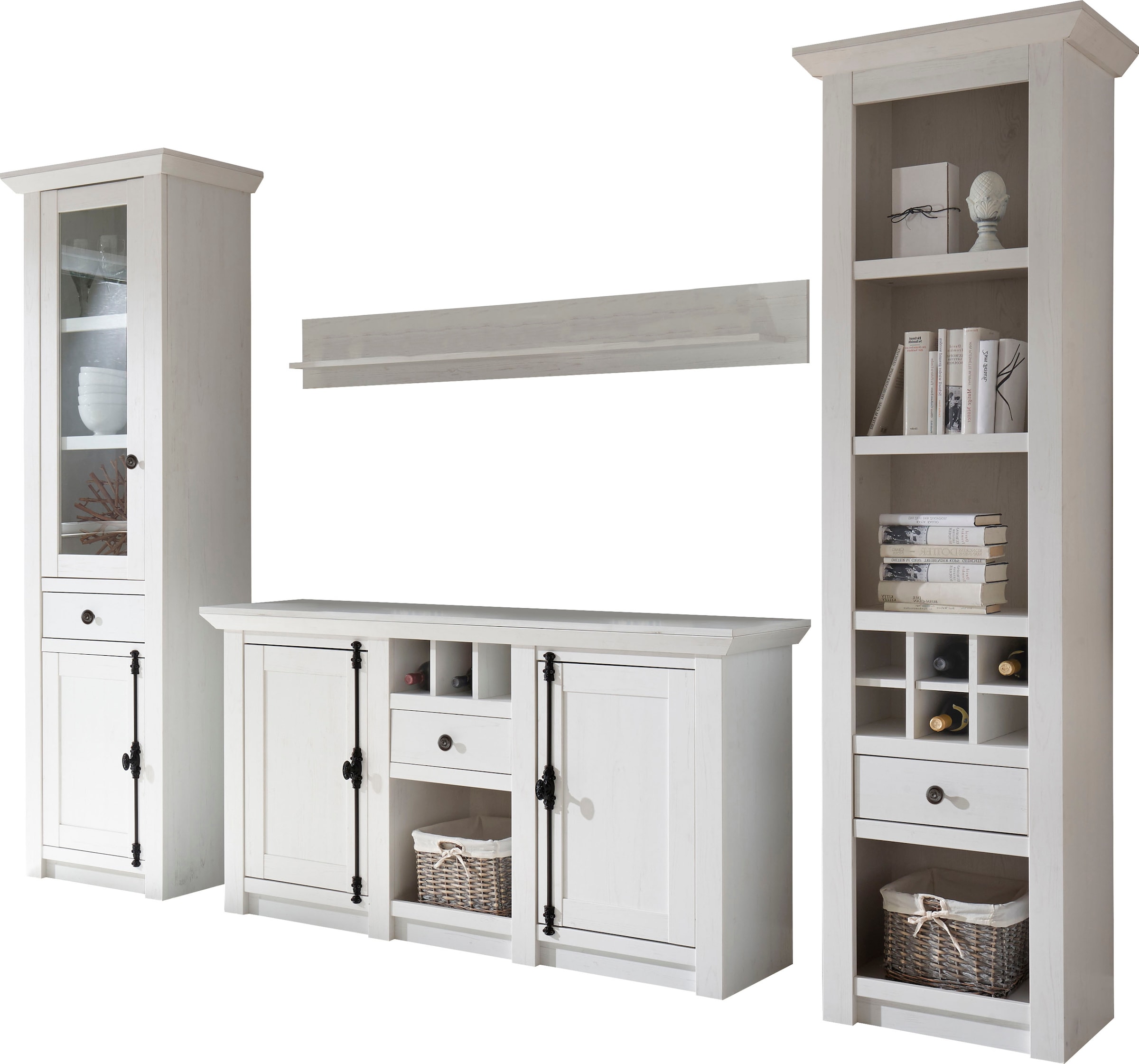 Home affaire Wohnwand »California« Set, 4 Stk. tlg. bestehend aus Standrega günstig online kaufen