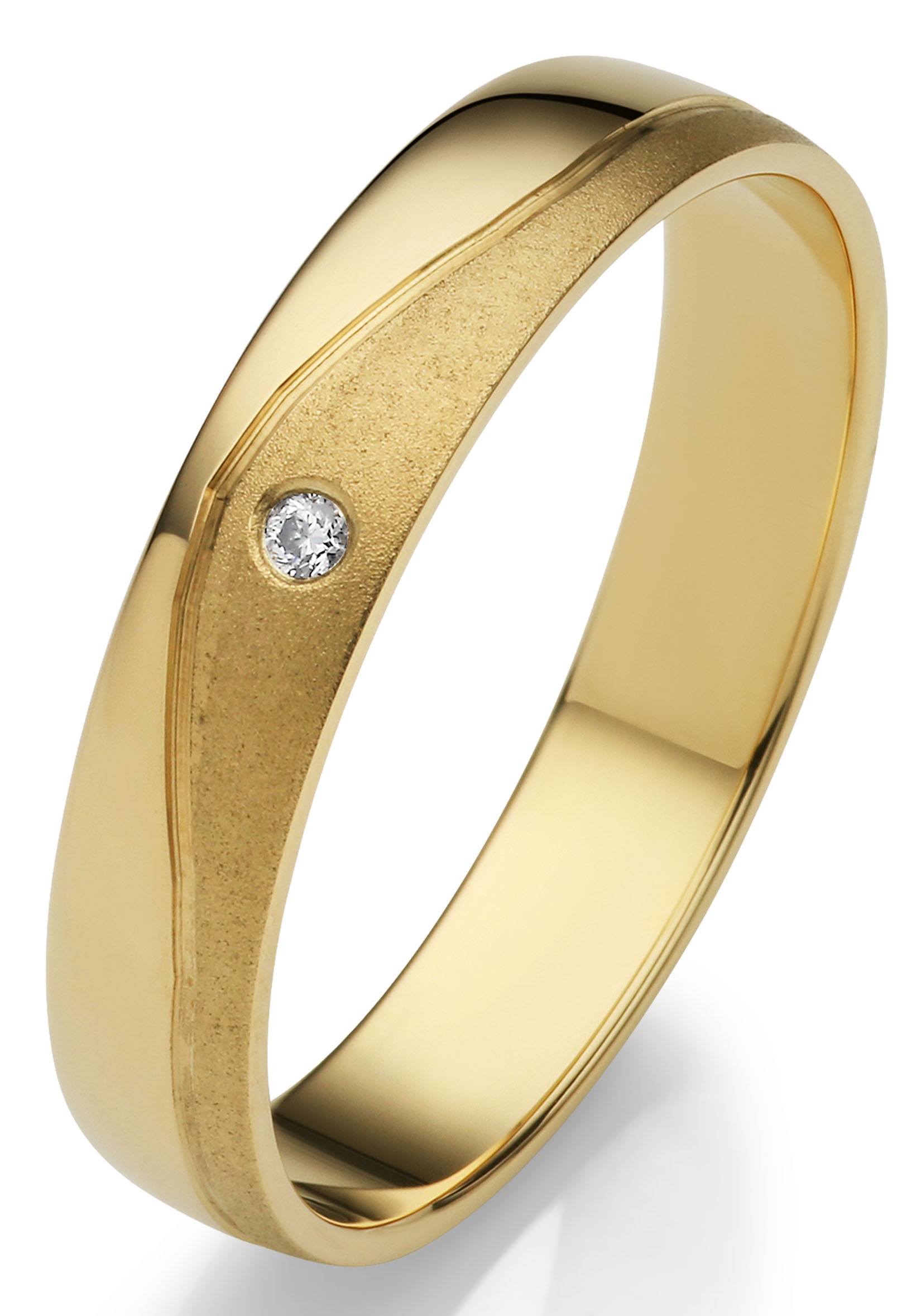 Firetti Trauring »Schmuck Geschenk Gold 375 Hochzeit Ehering "LIEBE"«, Made in Germany, wahlweise mit oder ohne Brillant