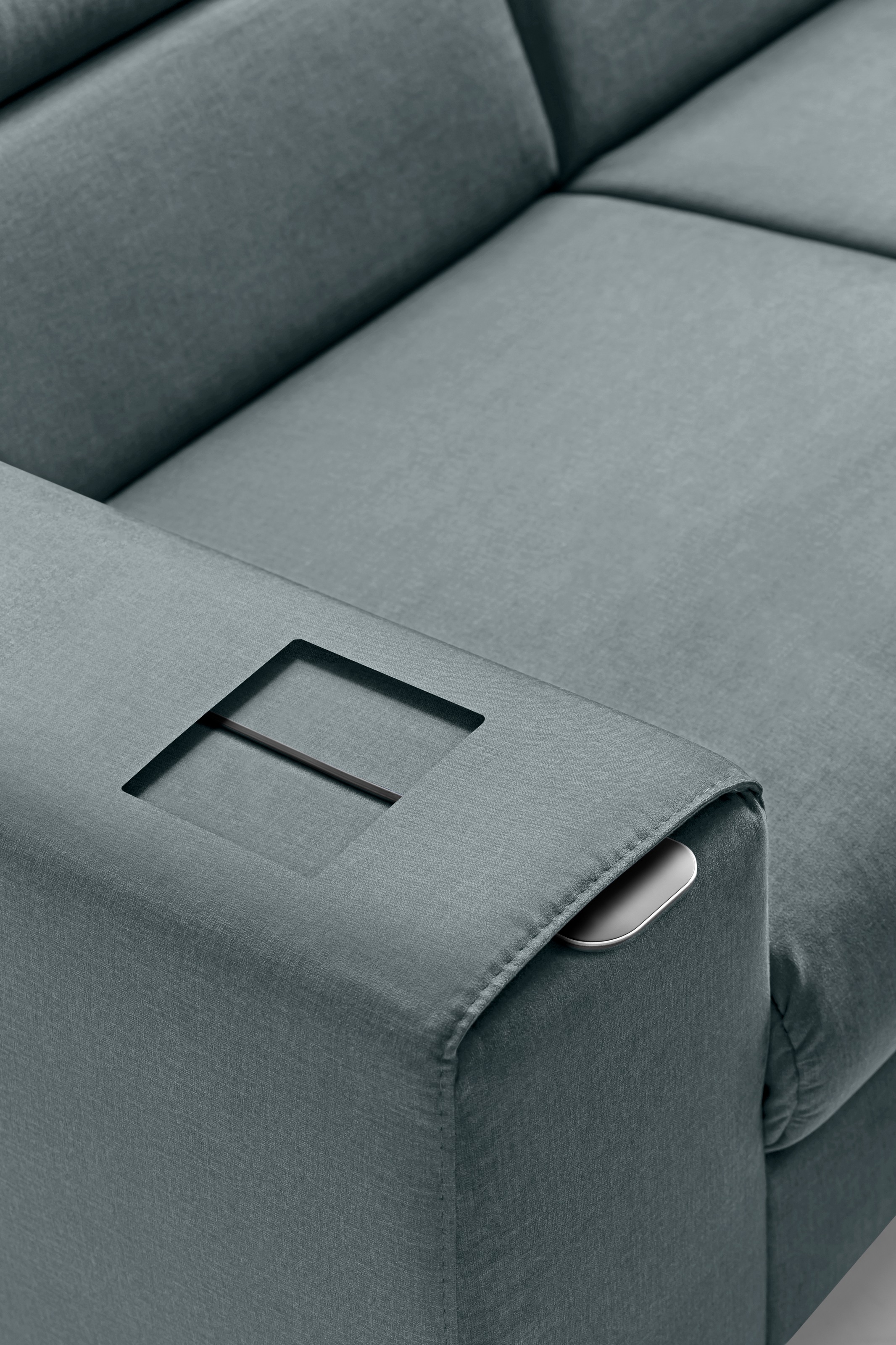 COTTA Ecksofa »Morven L-Form mit Kopfteilverstellung«, wahlweise mit Bettfunktion, Bettkasten & Wireless-Charger