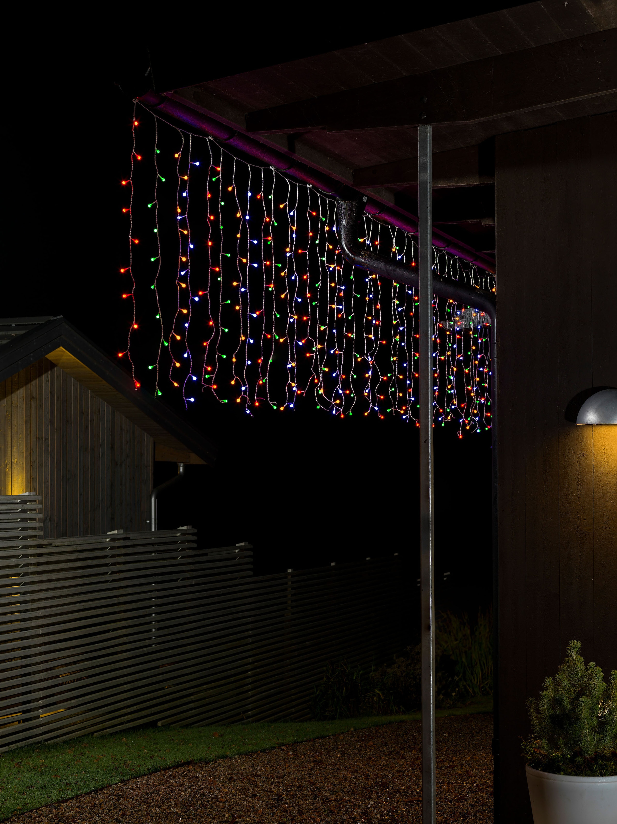 KONSTSMIDE LED-Lichtervorhang, 400 St.-flammig, LED Lichtervorhang, mit bunten  Globes, 400 bunte Dioden auf Rechnung kaufen