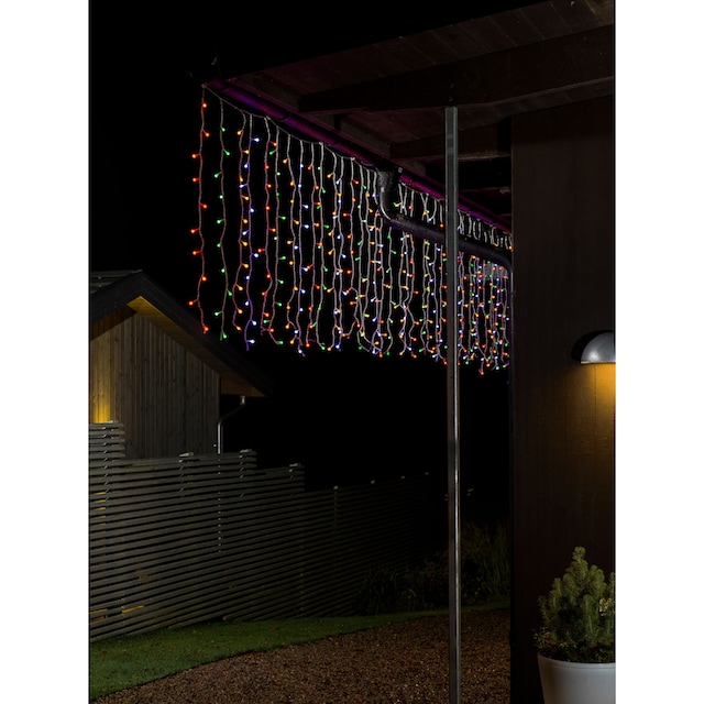 KONSTSMIDE LED-Lichtervorhang, 400 St.-flammig, LED Lichtervorhang, mit bunten  Globes, 400 bunte Dioden auf Rechnung kaufen