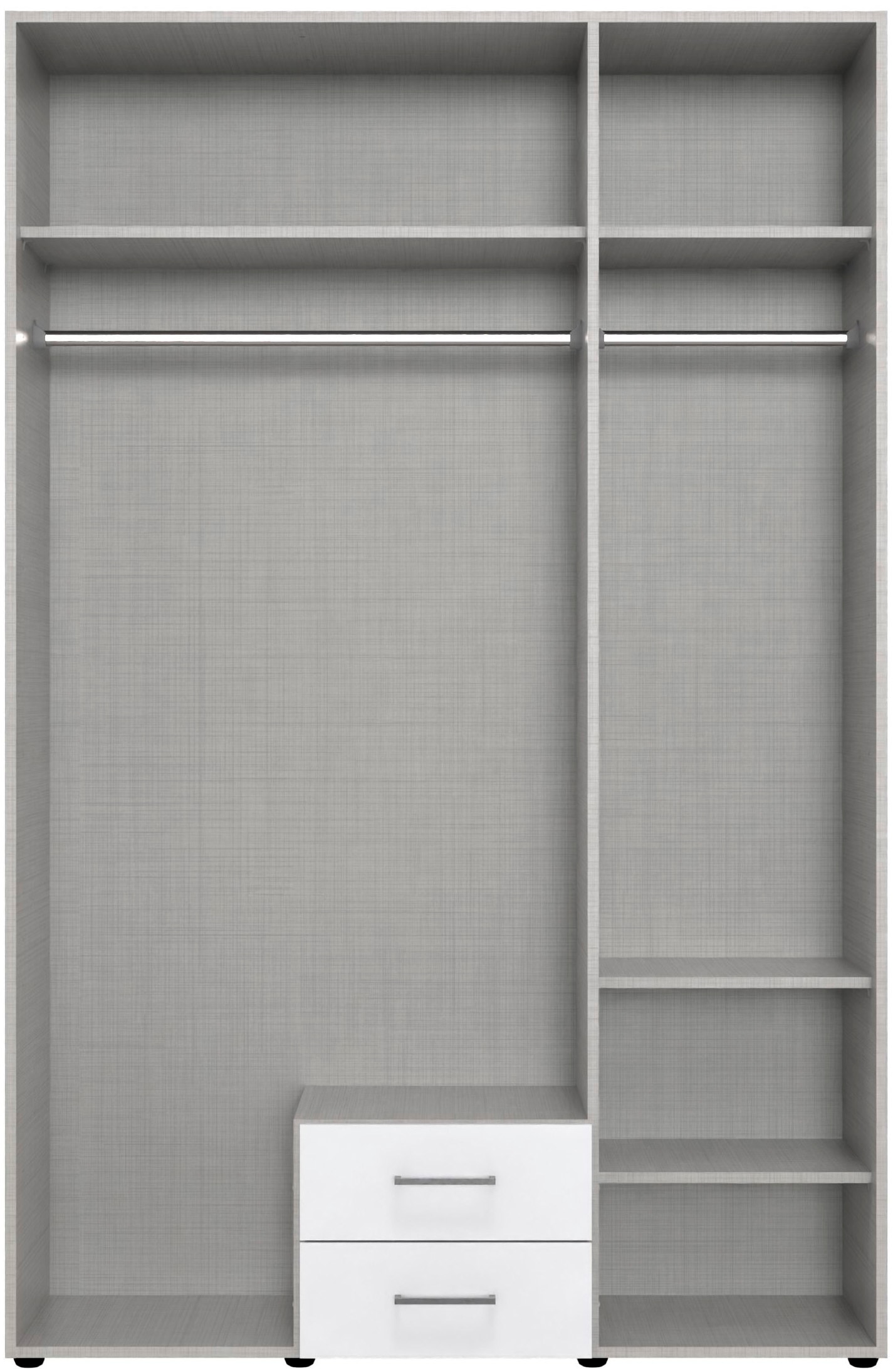 Wimex Kleiderschrank »Mugano, in vielen Breiten, 208 oder 236cm hoch, Made in Germany«, (mit langen oder kurzen Griffen aus Metall), wahlweise mit oder ohne Spiegel, mit Schubladen