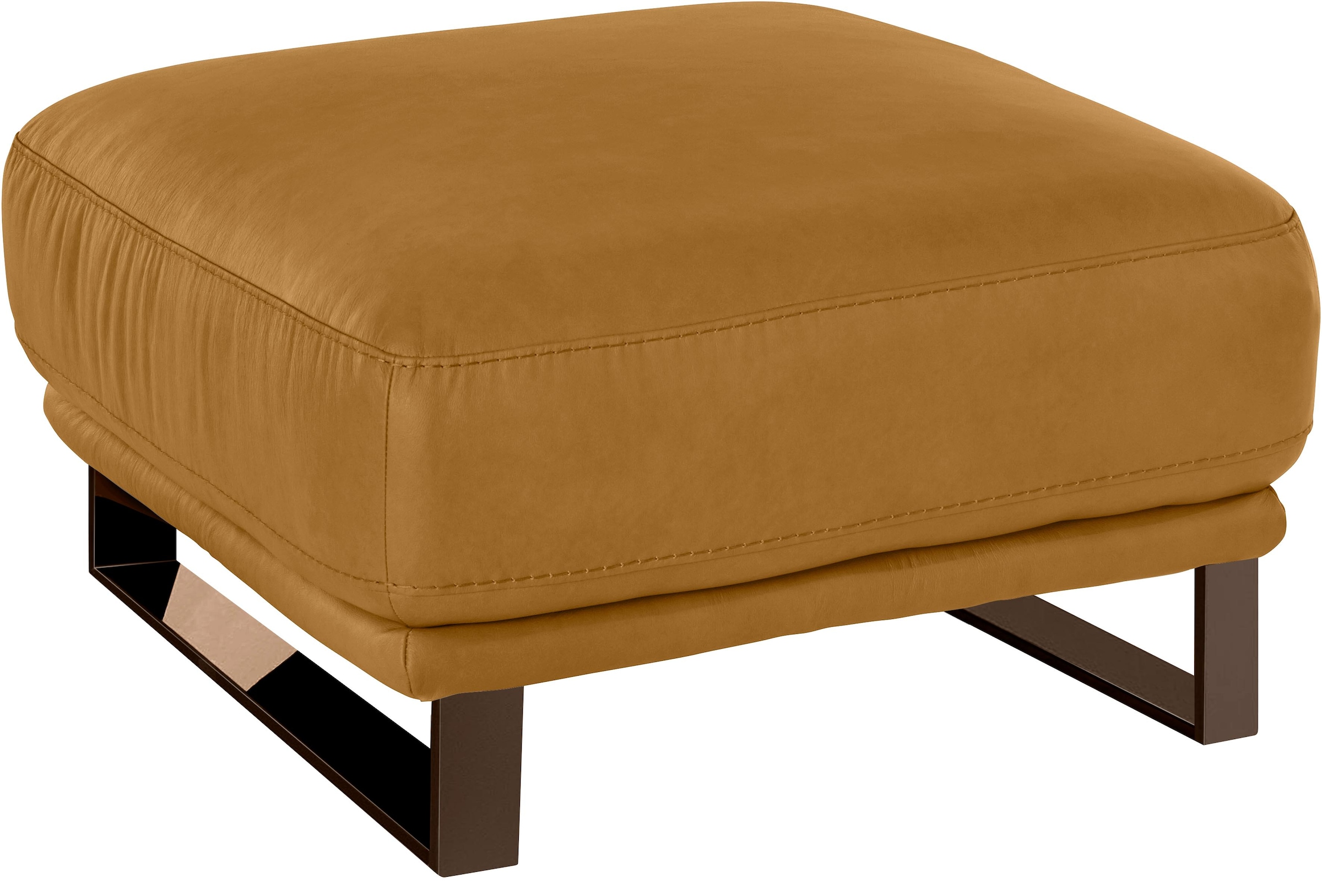 W.SCHILLIG Hocker »montanaa«, mit Metallkufen in Bronze pulverbeschichtet, Breite 71 cm