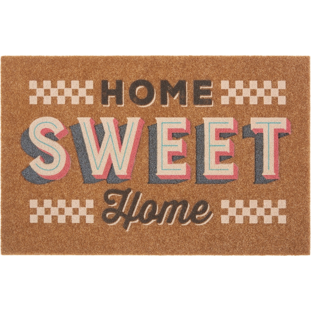 my home Fußmatte »Home sweet Home bunt«, rechteckig