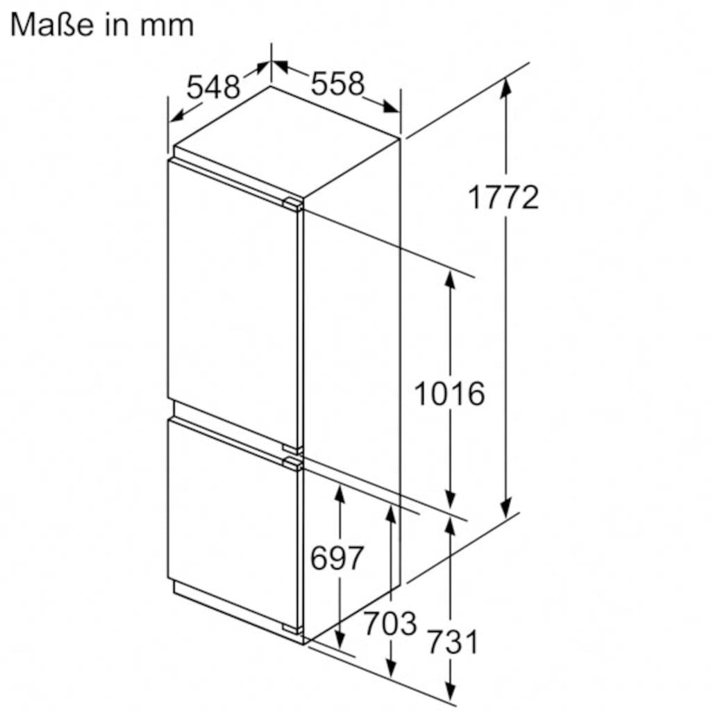 BOSCH Einbaukühlgefrierkombination »KIN86ADD0«, KIN86ADD0, 177,2 cm hoch, 55,8 cm breit