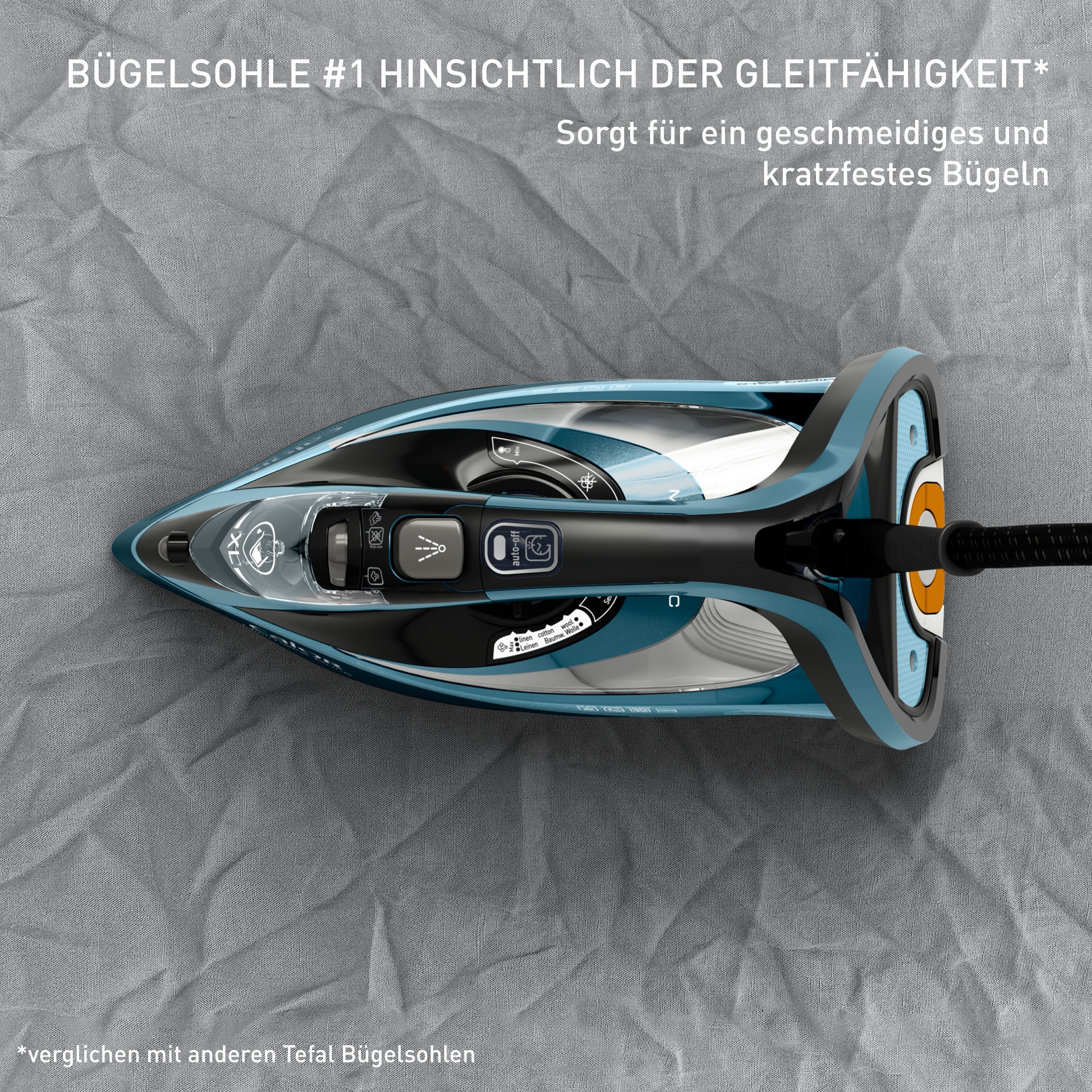 Tefal Dampfbügeleisen »Ultimate Pure, Autoclean-Bügelsohlen-Technologie, kurze Aufheizzeit« 3200 W Tropfstopp, Auto-Abschaltung, vertikales Dampfglätten, FV9851