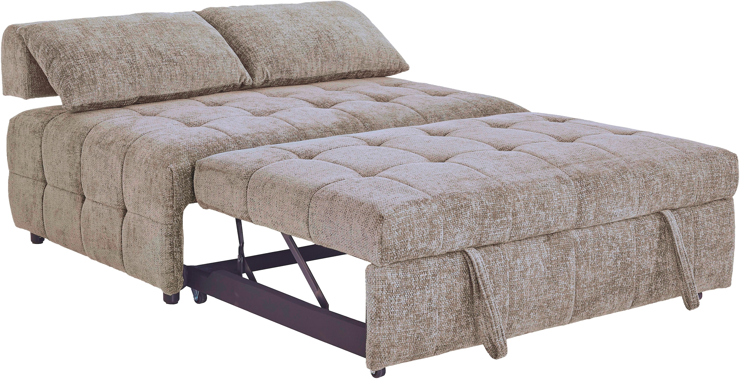 ATLANTIC home collection Schlafsofa »Kuno, B:140cm« 2-Sitzer Schlafsofa mit Sitztiefenverstellung (2x)