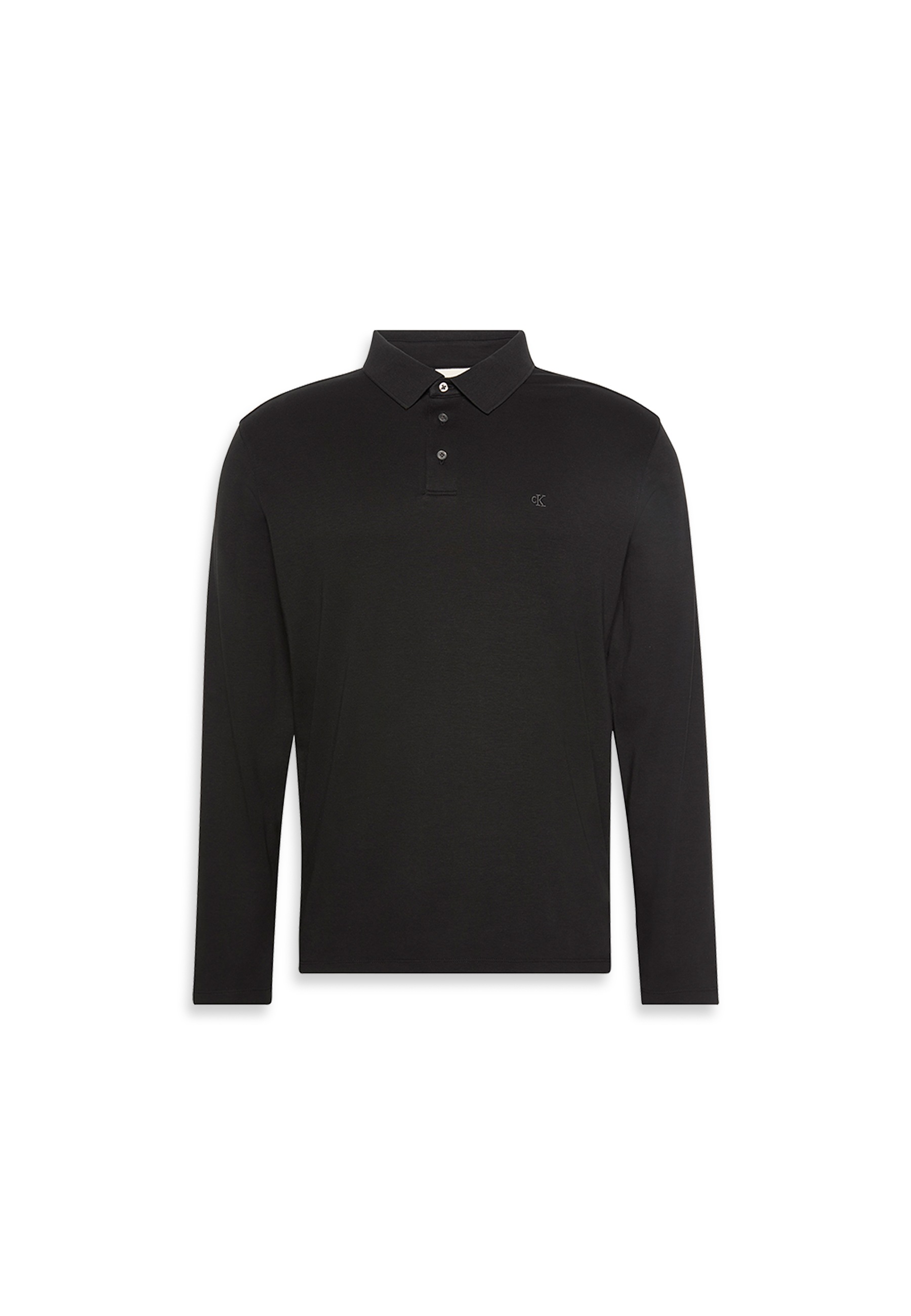Calvin Klein Langarm-Poloshirt »LS SUPIMA COTTON SOLID POLO«, regular fit mit Rundhalsausschnitt