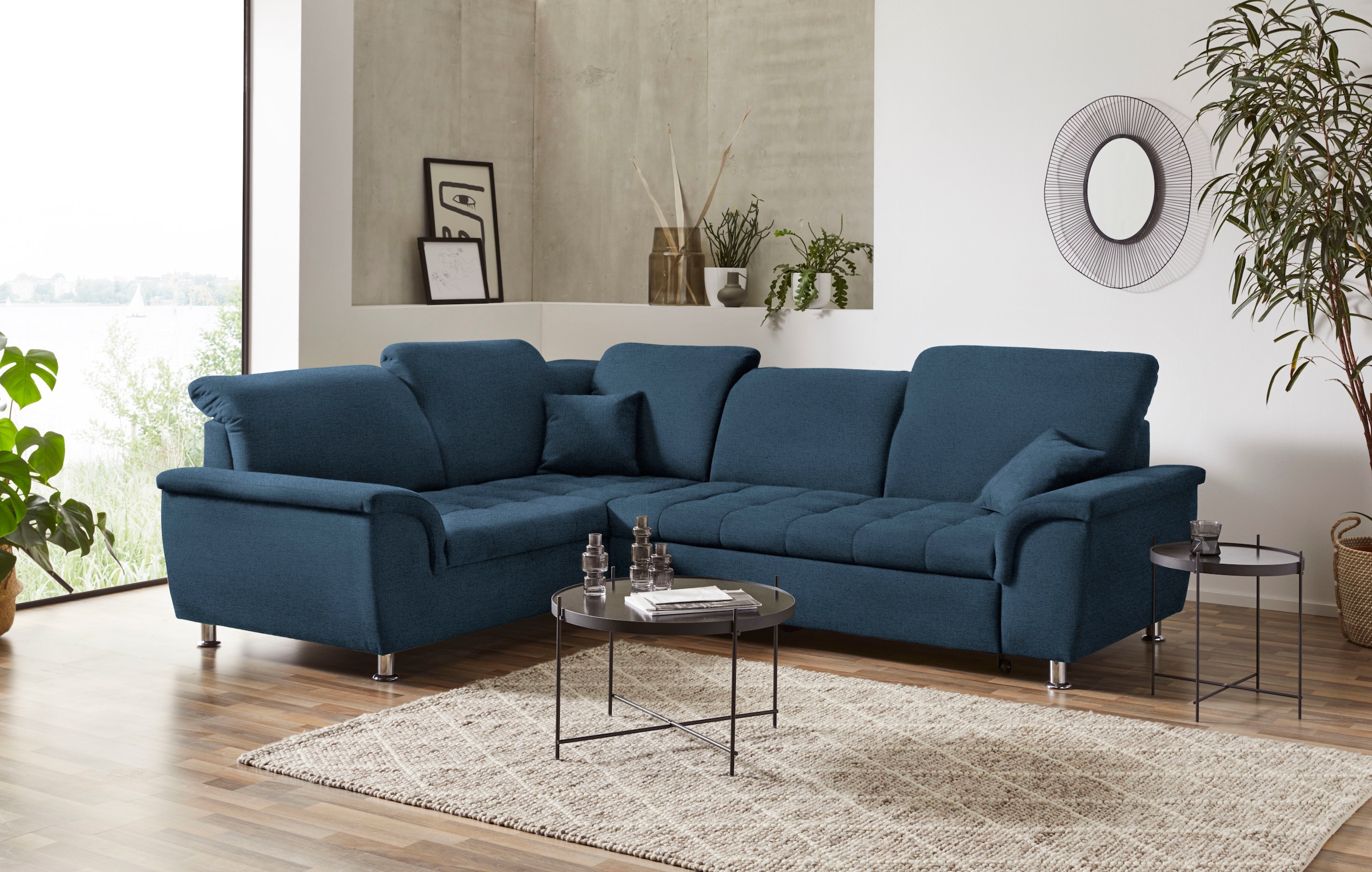 DOMO collection Ecksofa »Franzi L-Form«, wahlweise mit Kopfteilverstellung günstig online kaufen