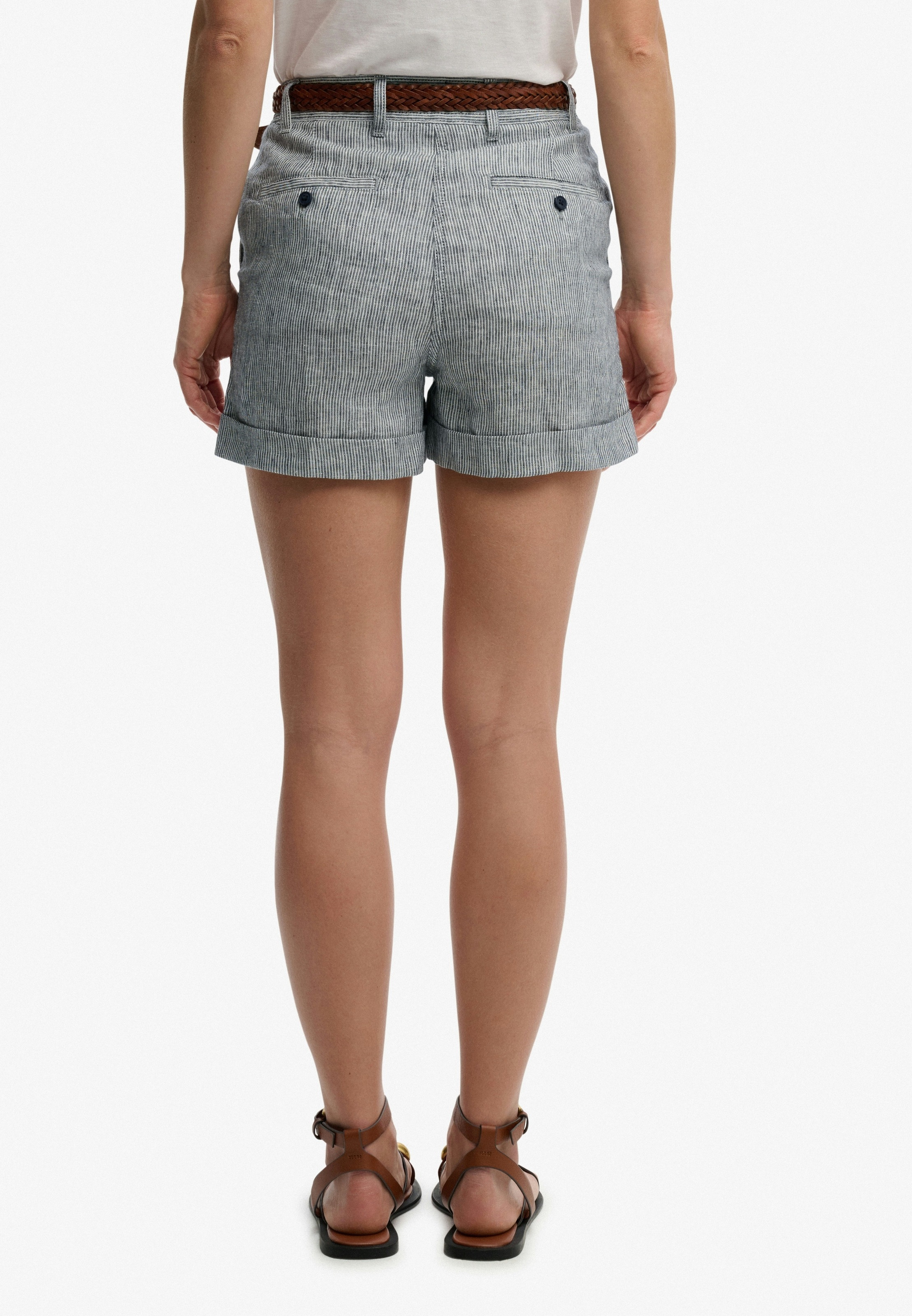 Superdry Shorts »MID RISE LINEN SHORT«  aus 100% Leinen
