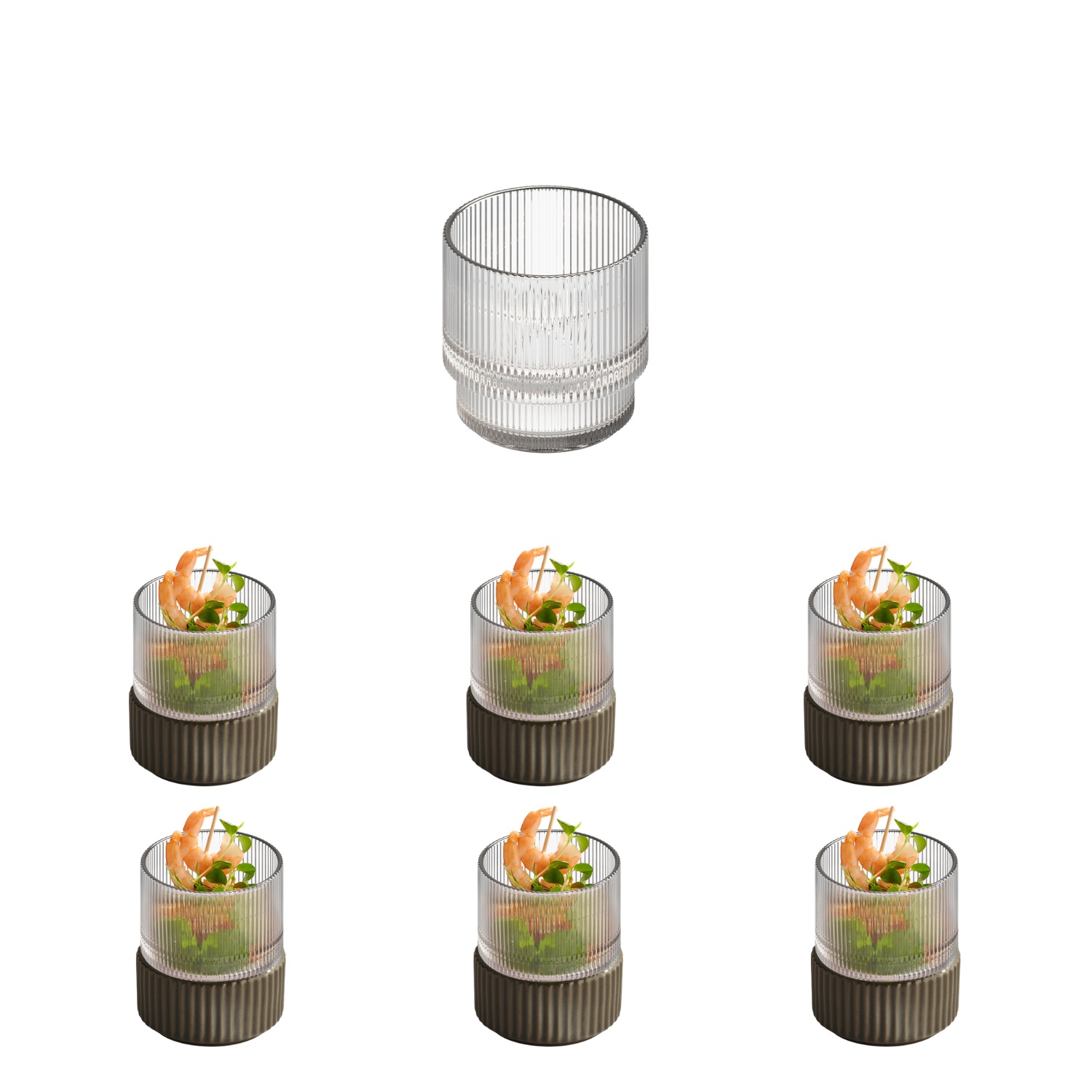 APS Glas »THE GRID« Ø 7,5 cm, H: 7,5 cm, 175 ml, Glas