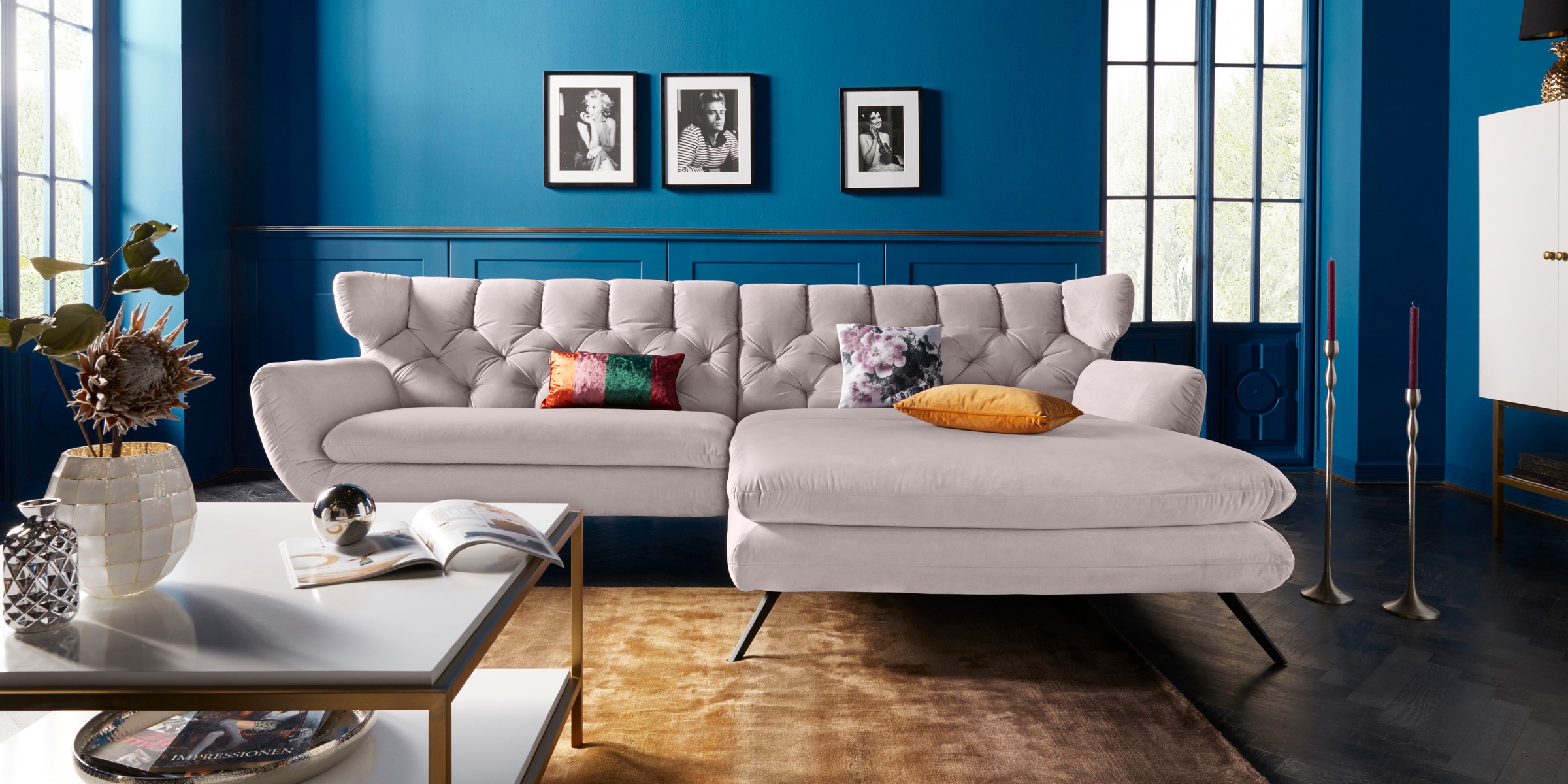3C Candy Ecksofa »Beatrice Designsofa in moderner Retrooptik, bequem und ex günstig online kaufen