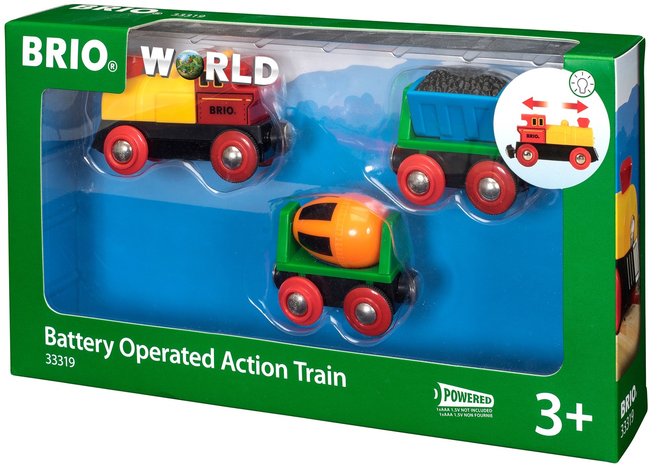 BRIO® Spielzeug-Eisenbahn »BRIO® WORLD, Zug mit Batterielok«, mit LichtMade in Europe, FSC® - schützt Wald - weltweit