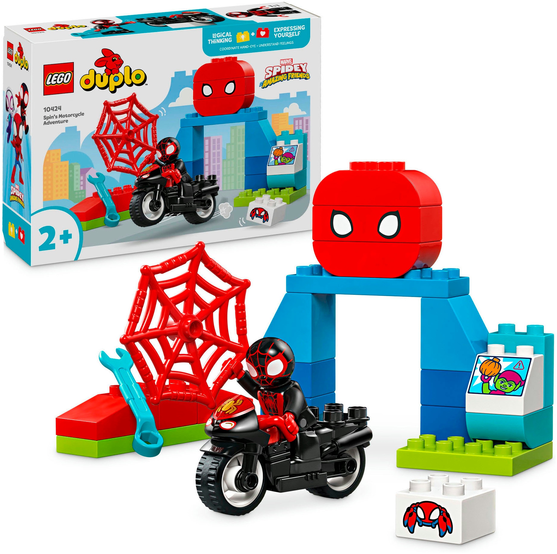 Konstruktionsspielsteine »Spins Motorrad-Abenteuer (10424), LEGO DUPLO Disney™«, (24...