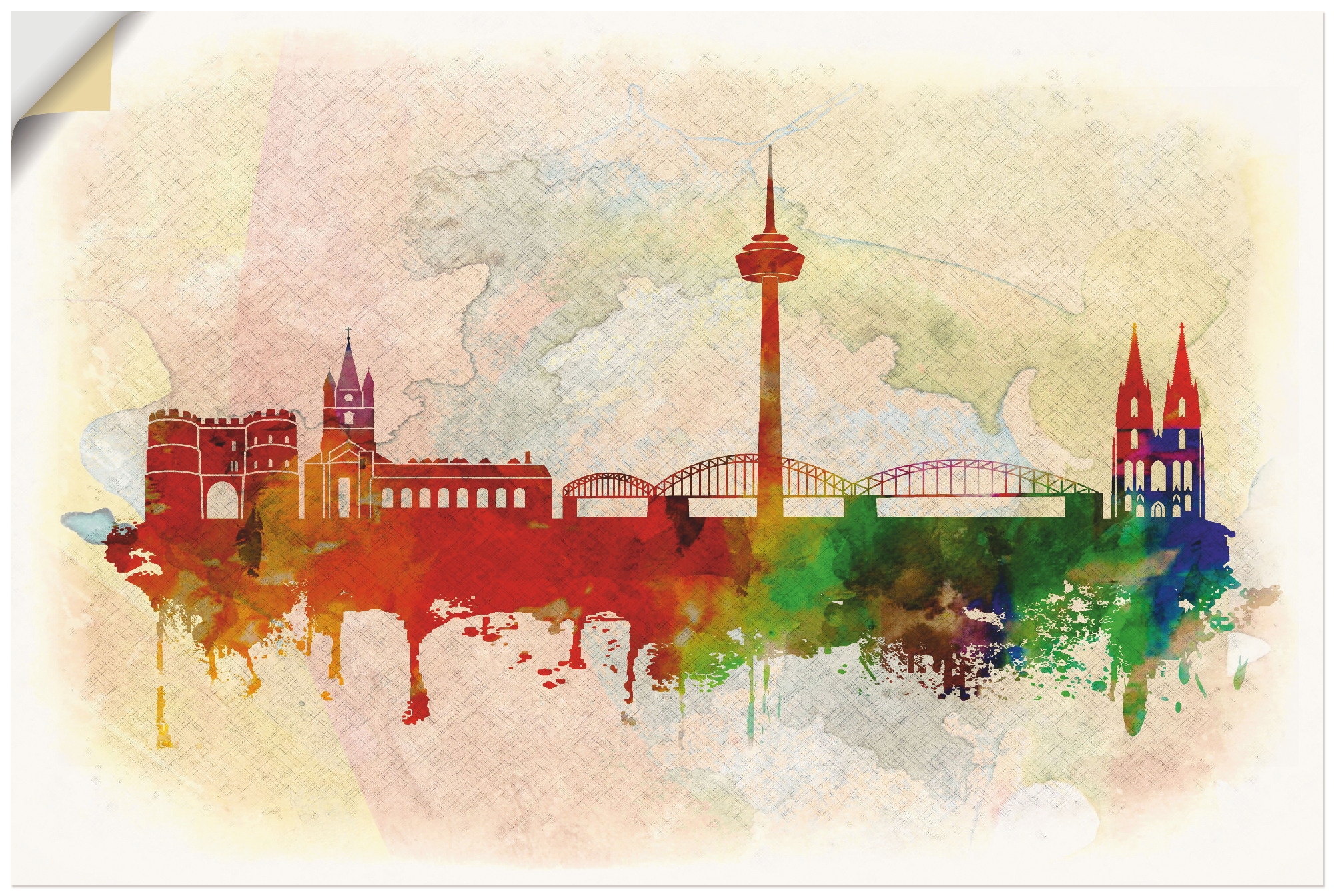 Artland Wandbild »Bremen Deutschland Skyline«, Deutschland, (1 St.), als Alubild, Leinwandbild, Wandaufkleber oder Poster in versch. Größen
