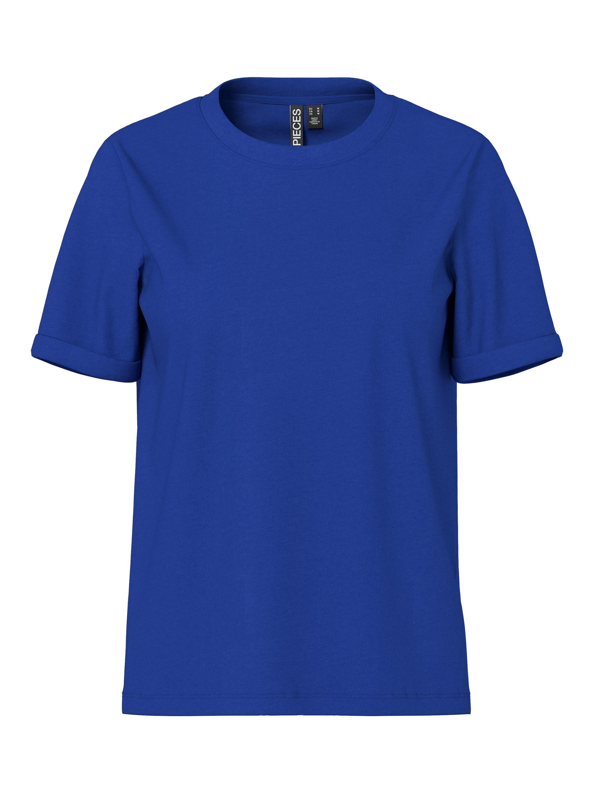 pieces Rundhalsshirt »PCRIA SS FOLD UP SOLID TEE NOOS BC«
