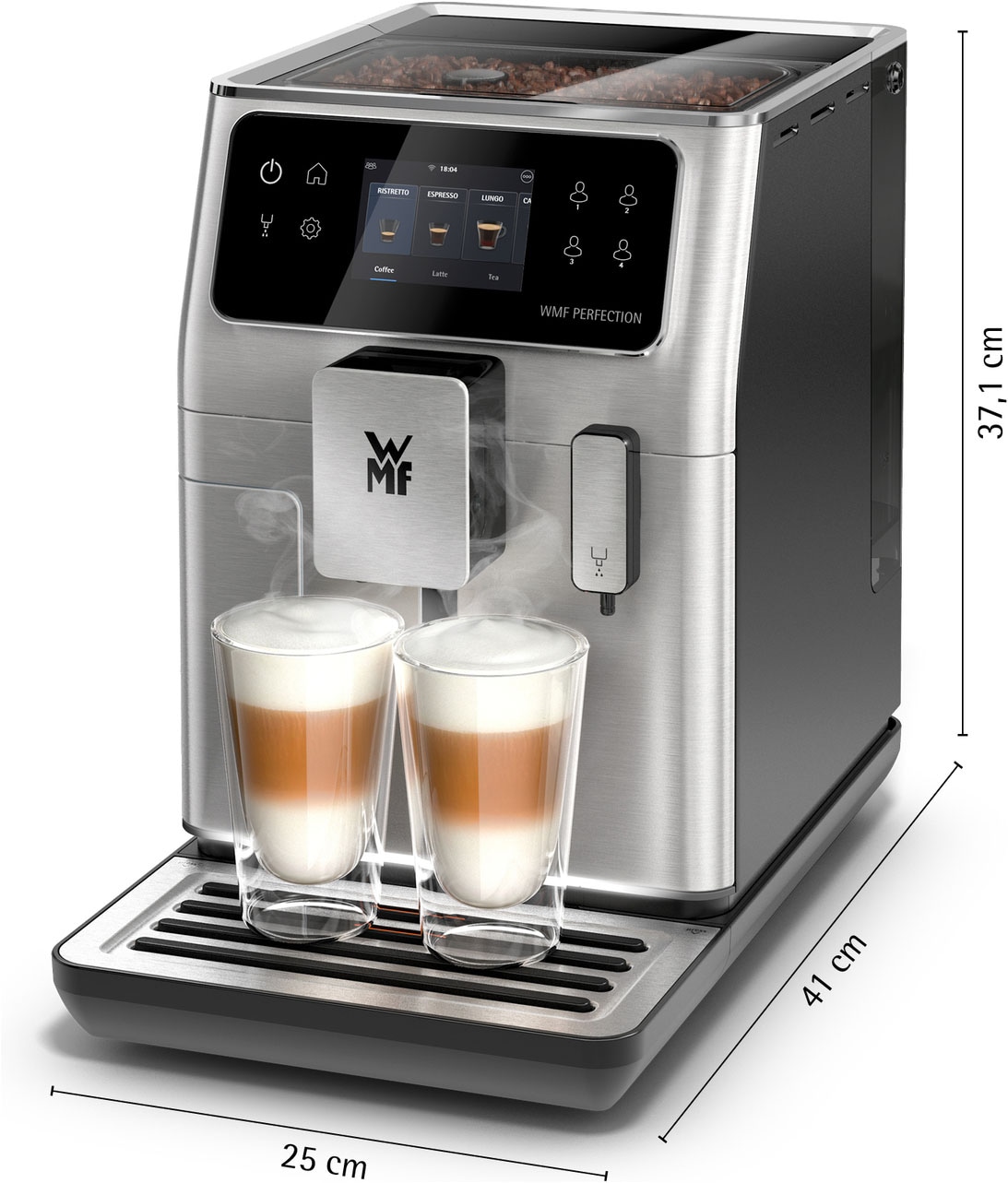WMF Kaffeevollautomat »Perfection 640 CP812D10« besonders leise, hochwertiges Gehäuse, LED-Ambient-Light