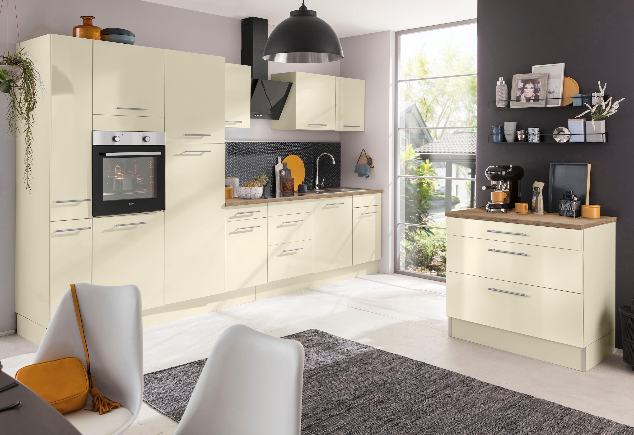 wiho Küchen Küchenzeile »Ela«, Breite 340 cm, Soft-Close-Funktion, höhenverstellbare Füße
