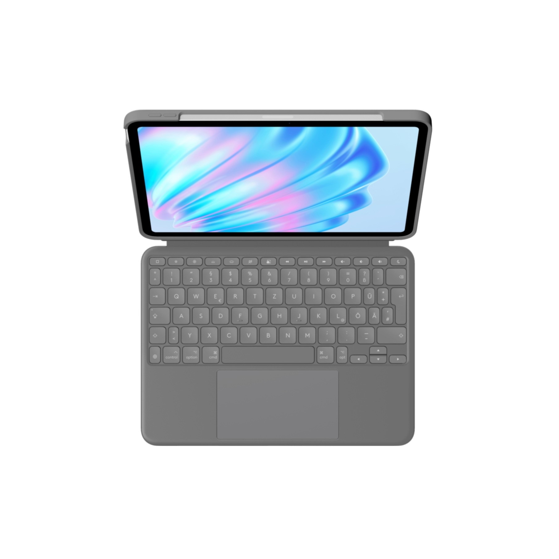 Logitech iPad-Tastatur »Combo Touch für iPad Air 11 (M2)«, (Touchpad-Anpassbare Höhe-iOS Sondertasten-Schutzhülle-Angenehmes Tippen)