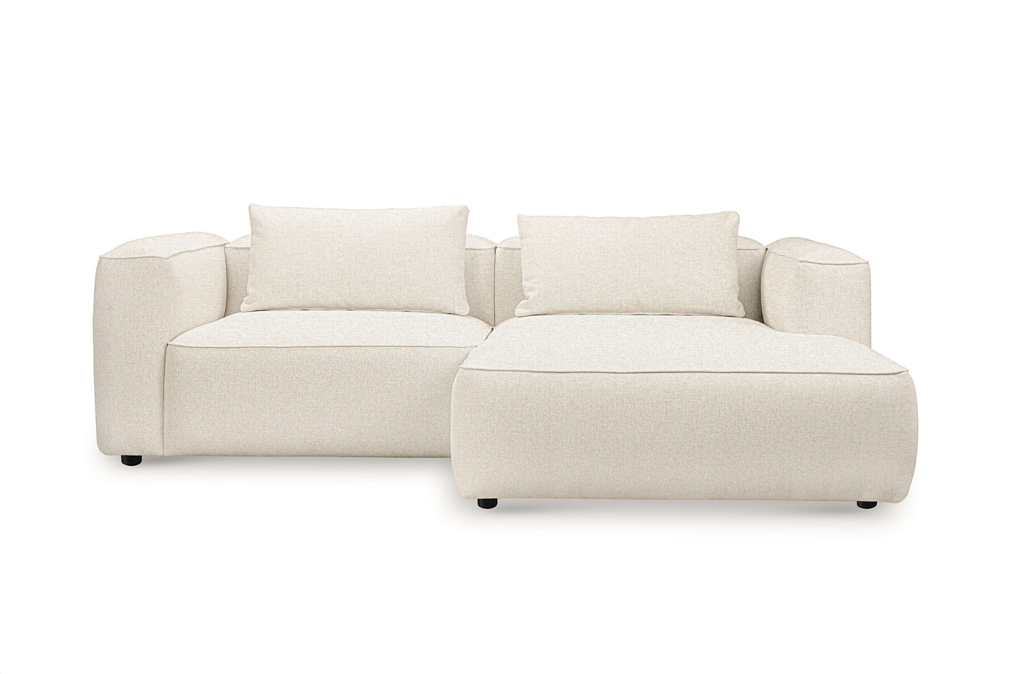 andas Ecksofa »Tvinnet«, Breite 228 cm, extra tiefe Sitzfläche, kubisches S günstig online kaufen
