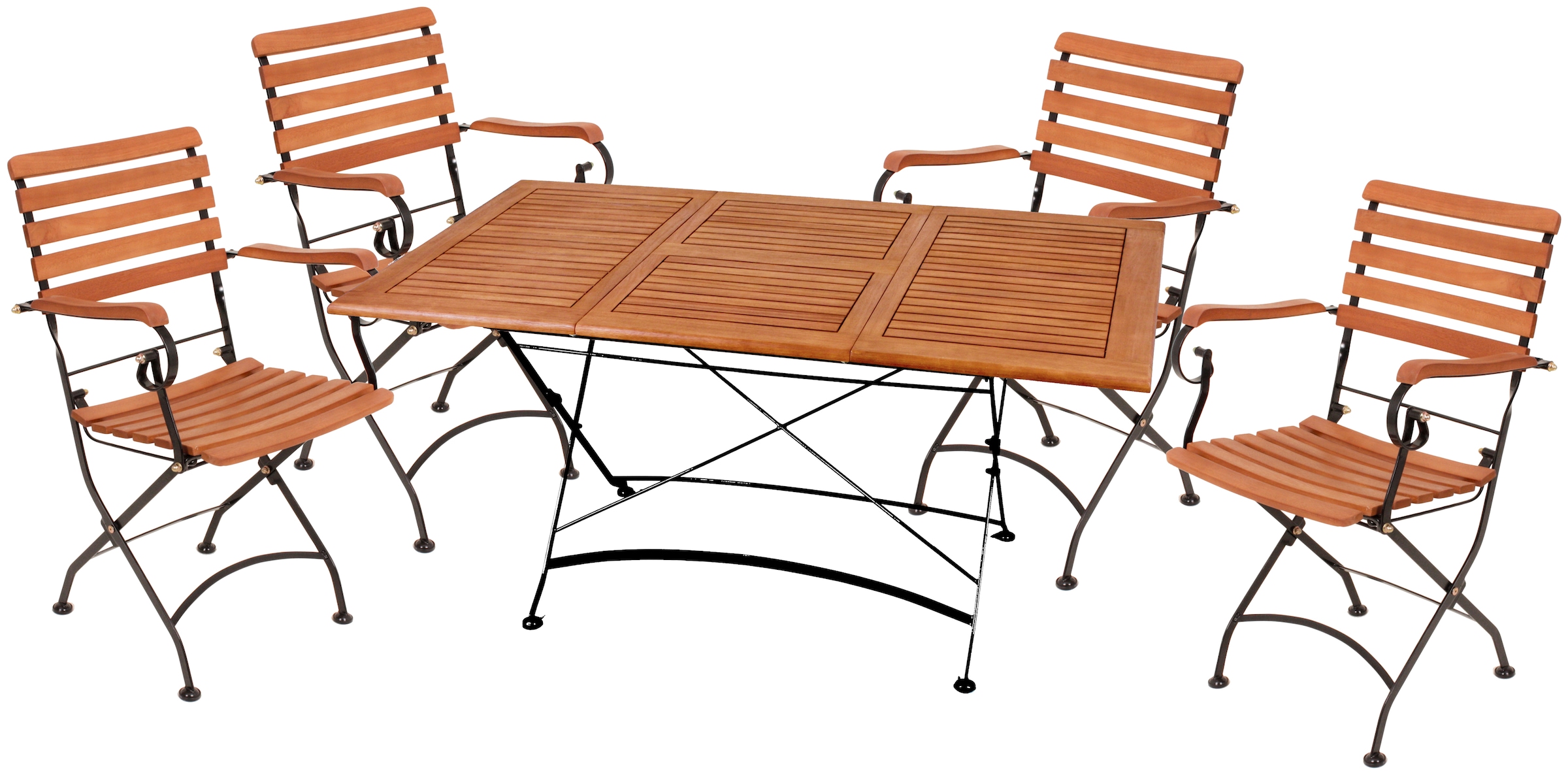 Garden Pleasure Garten-Essgruppe »WIEN« 5 Stk. tlg. mit ausziehbarem Tisch günstig online kaufen