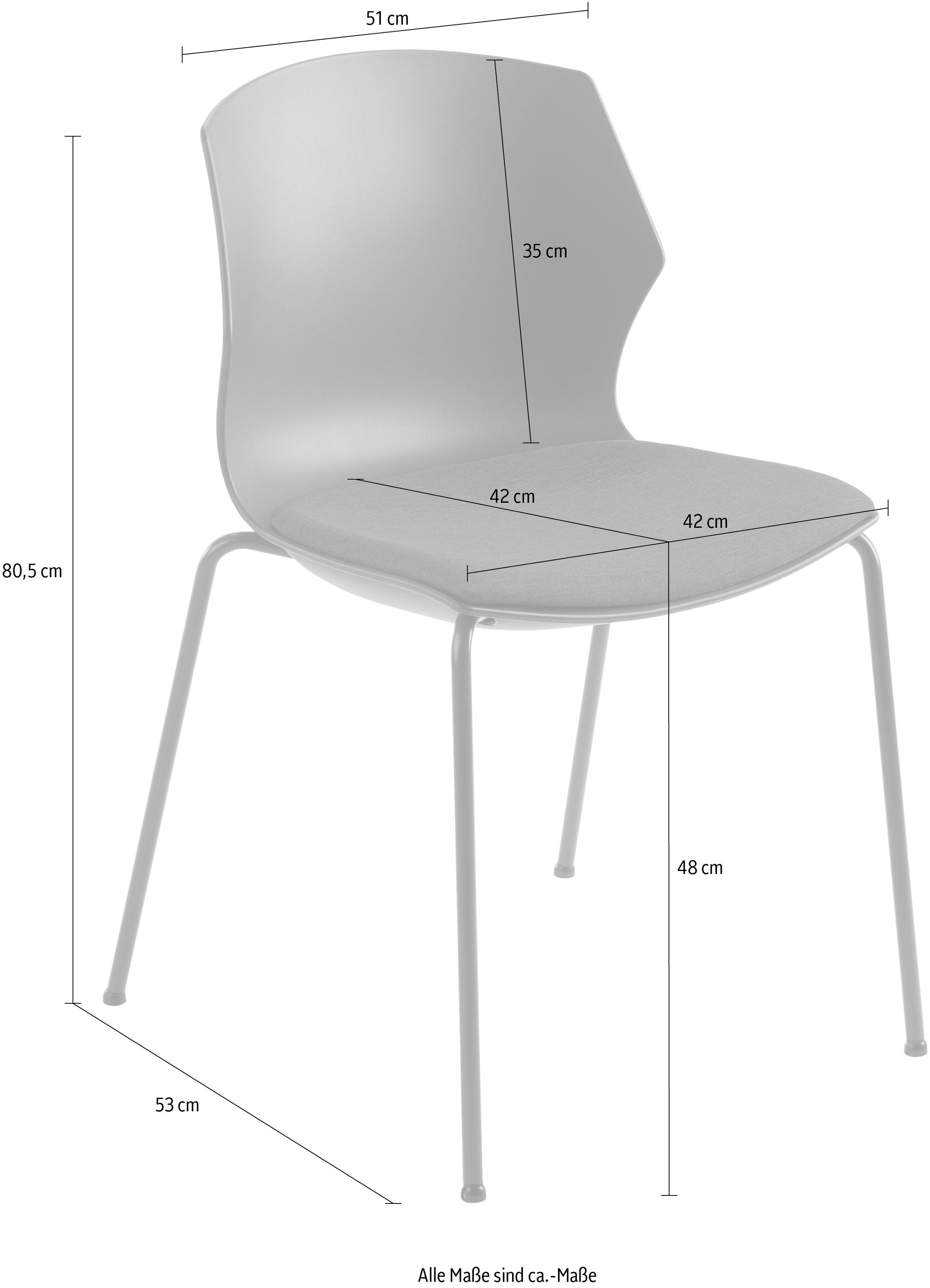 Mayer Sitzmöbel Stapelstuhl »Stapelstuhl myPRIMO«, Polyester, stapelbar