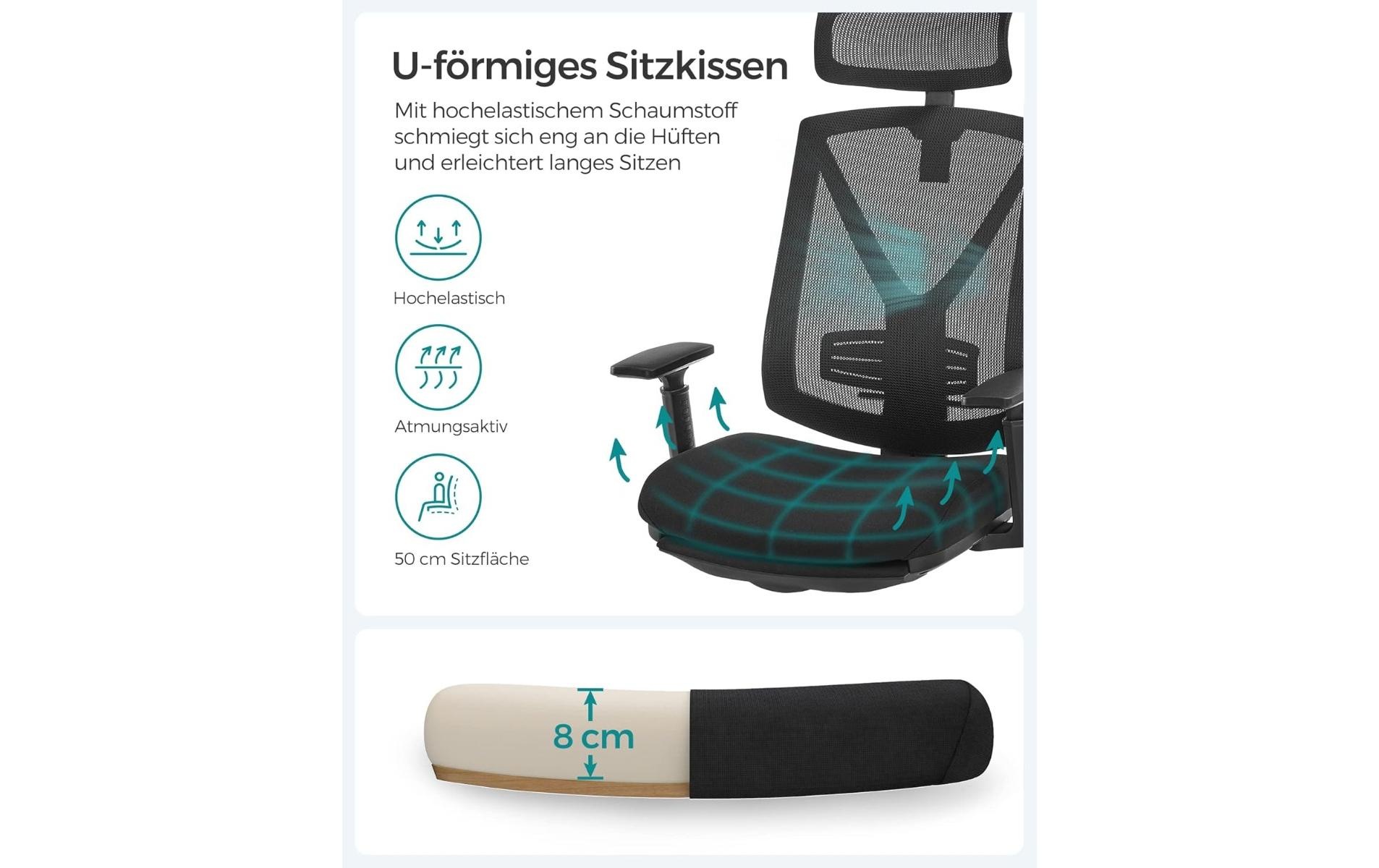 SONGMICS Bürostuhl »mit ausziehbare Fussstütze« ()
