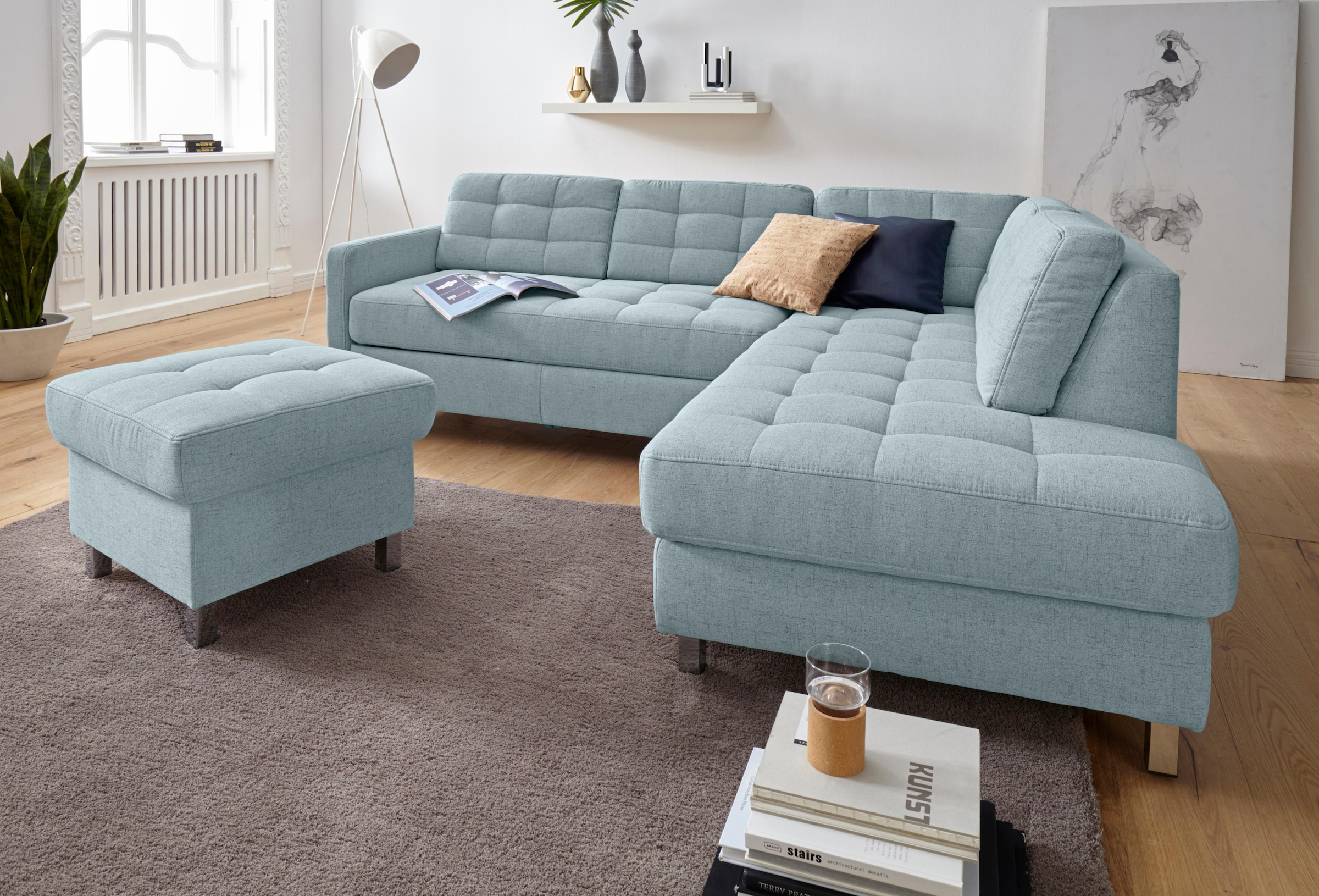 sit&more Ecksofa »Picasso L-Form«, wahlweise mit Bettfunktion und Bettkasten
