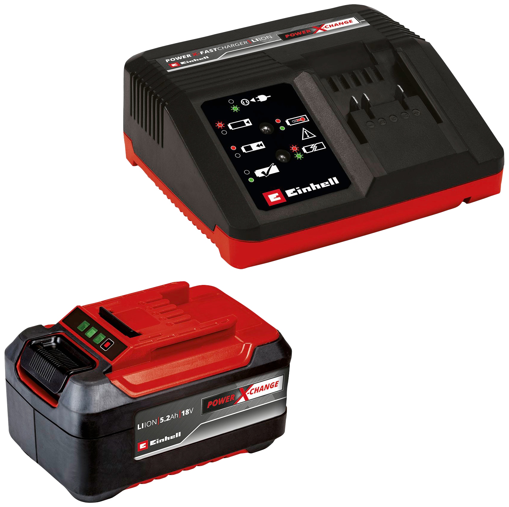 Einhell Akku »PXC-Starter-Kit 5,2Ah & 4A Fastcharger«, 18,0 V, inklusive  Schnellladegerät auf Raten kaufen