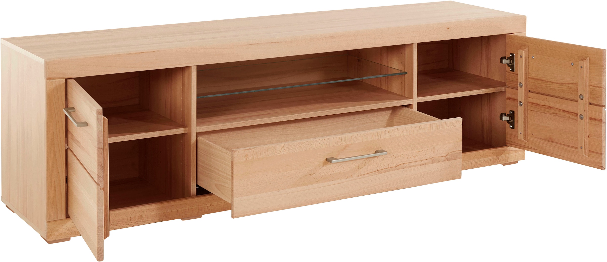 VOGL Möbelfabrik Lowboard »1237«, Massivholzfront, Breite ca. 171 cm, mit Softclose Funktion