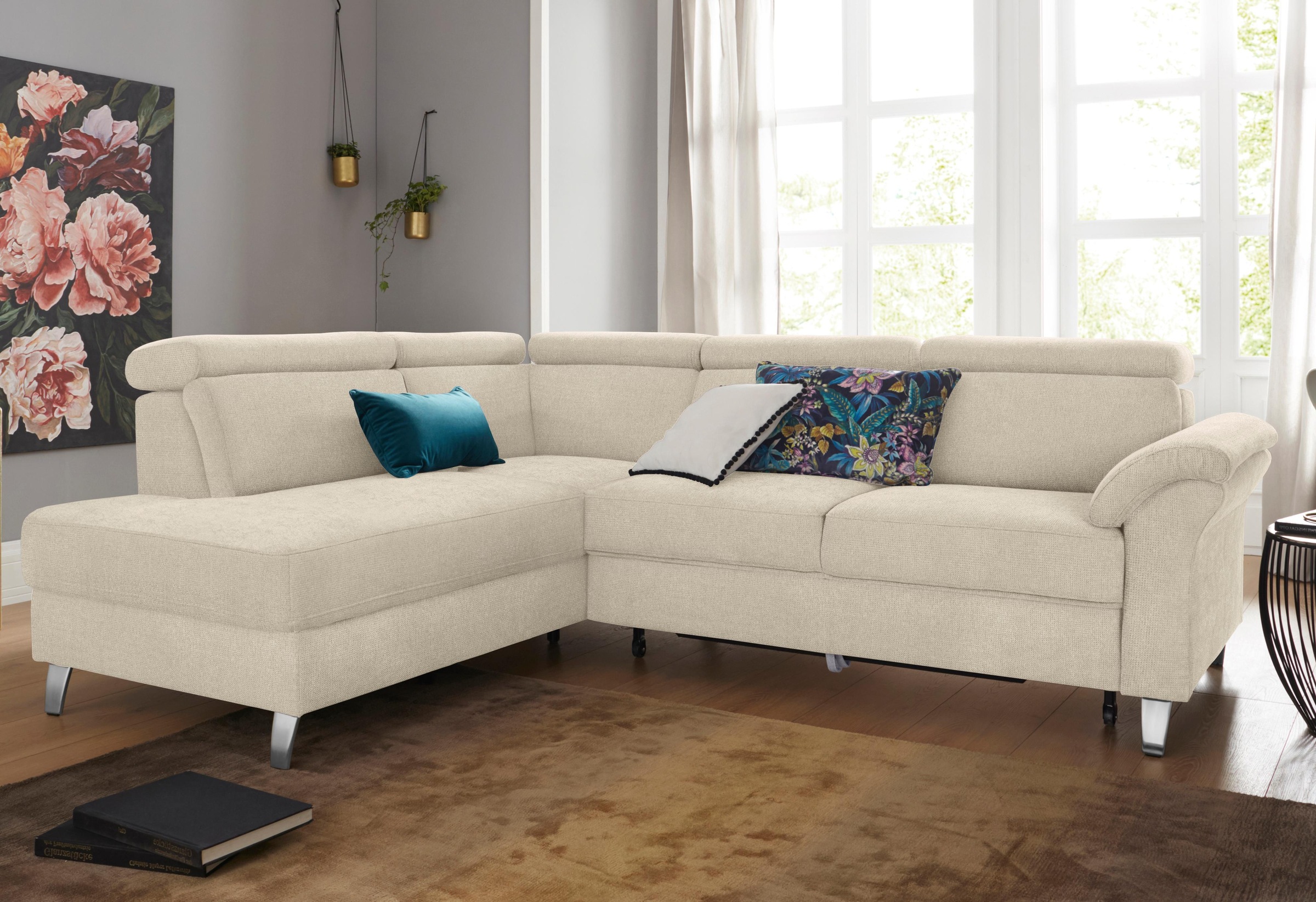 sit&more Ecksofa, inklusive Kopfteilverstellung, wahlweise mit Bettfunktion und Bettkasten