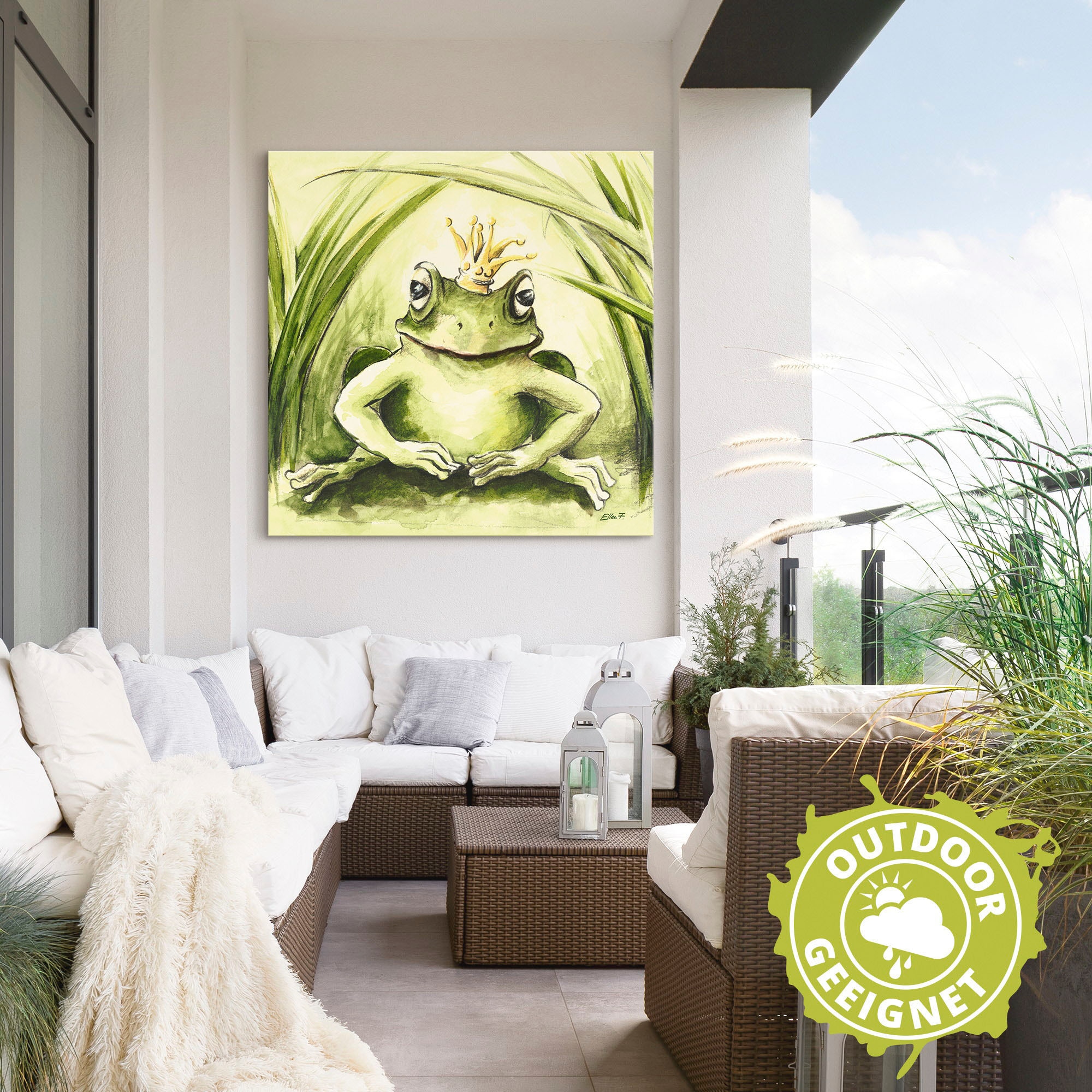 Artland Wandbild »Kleiner Frosch«, Geschichten & Märchen, (1 St.), als Alubild, Outdoorbild, Leinwandbild, Poster in verschied. Größen