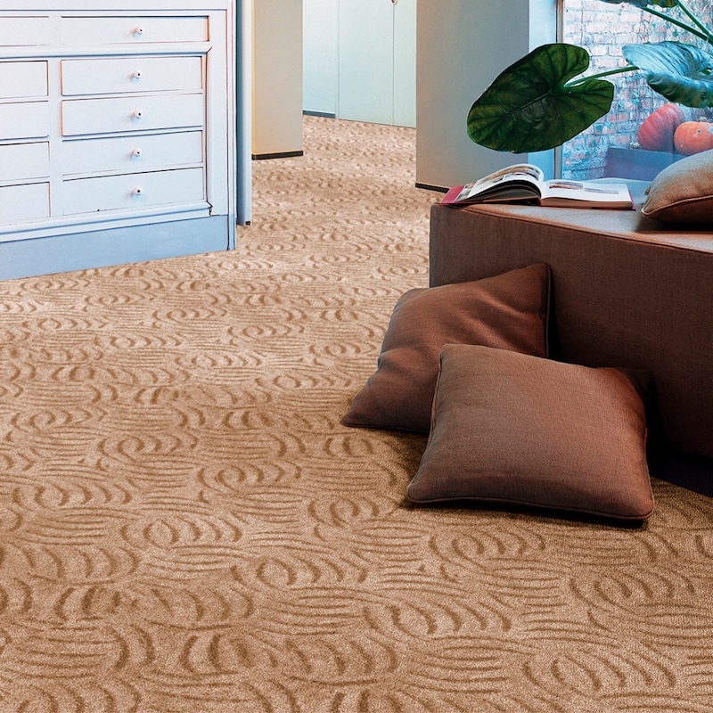 ANDIAMO Teppichboden »Amberg, Strukturschlinge, Made in Belgium« rechteckig 9 mm Höhe Breite 200, 300, 400 oder 500 cm, Hoch-Tief Effekt,...