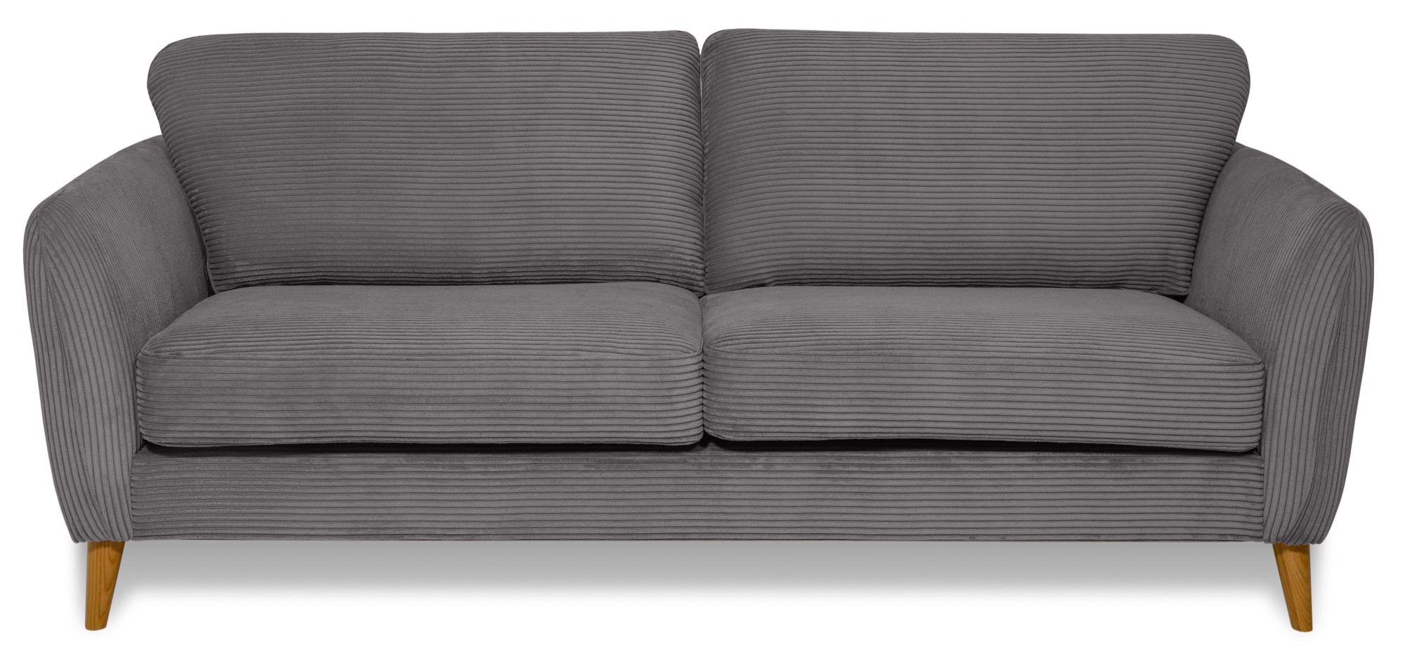 Home affaire 2-Sitzer »MARSEILLE Kompaktsofa 170 cm, Cord, Flachgewebe, Struktur, Webstoff«, Massivholzbeine Eiche, Landhausstil, Wellenunterfederung