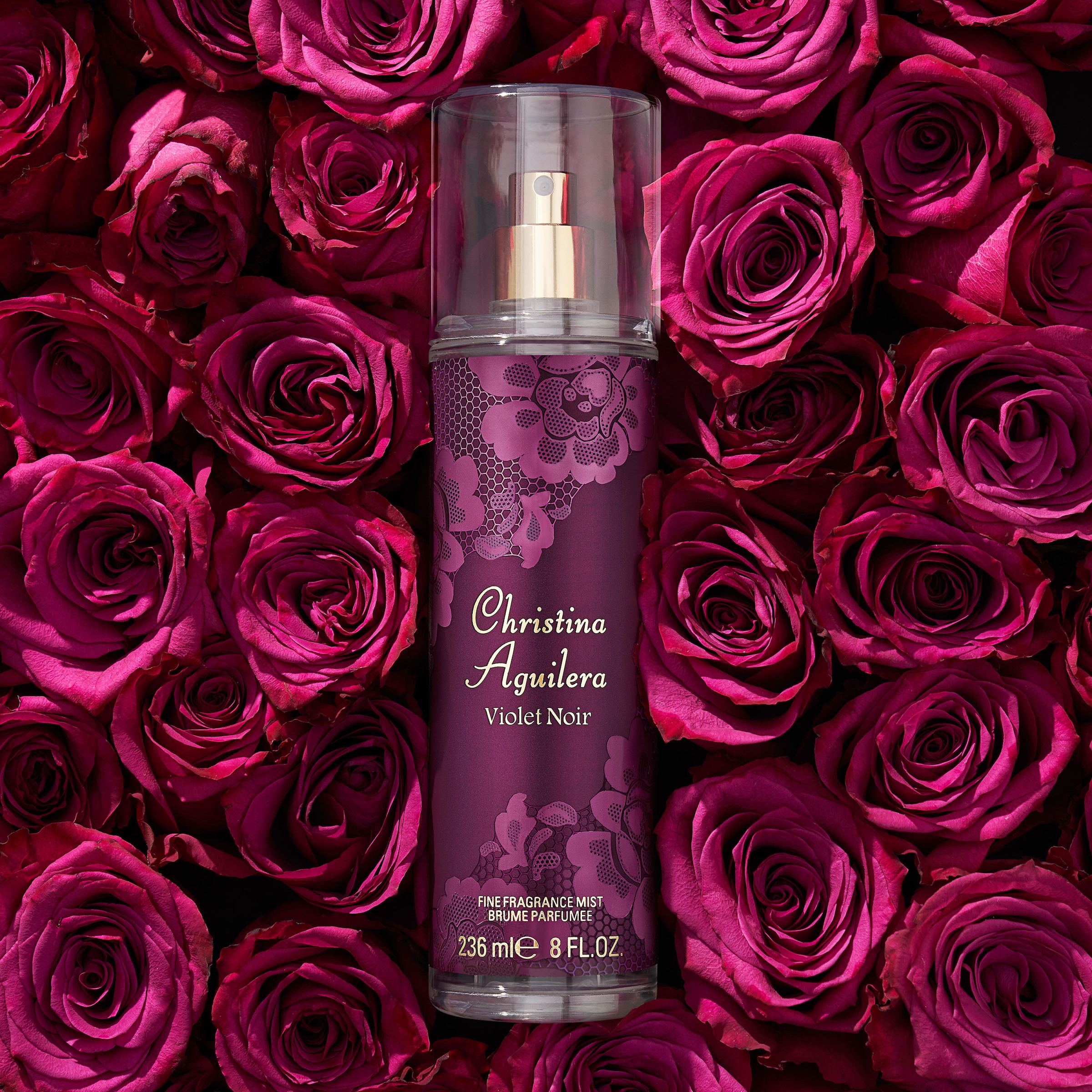 Christina Aguilera Körperspray »VIOLET NOIR FINE FRAGRANCE MIST« blumig-fruchtige Duftnote, Fine Fragrance Mist