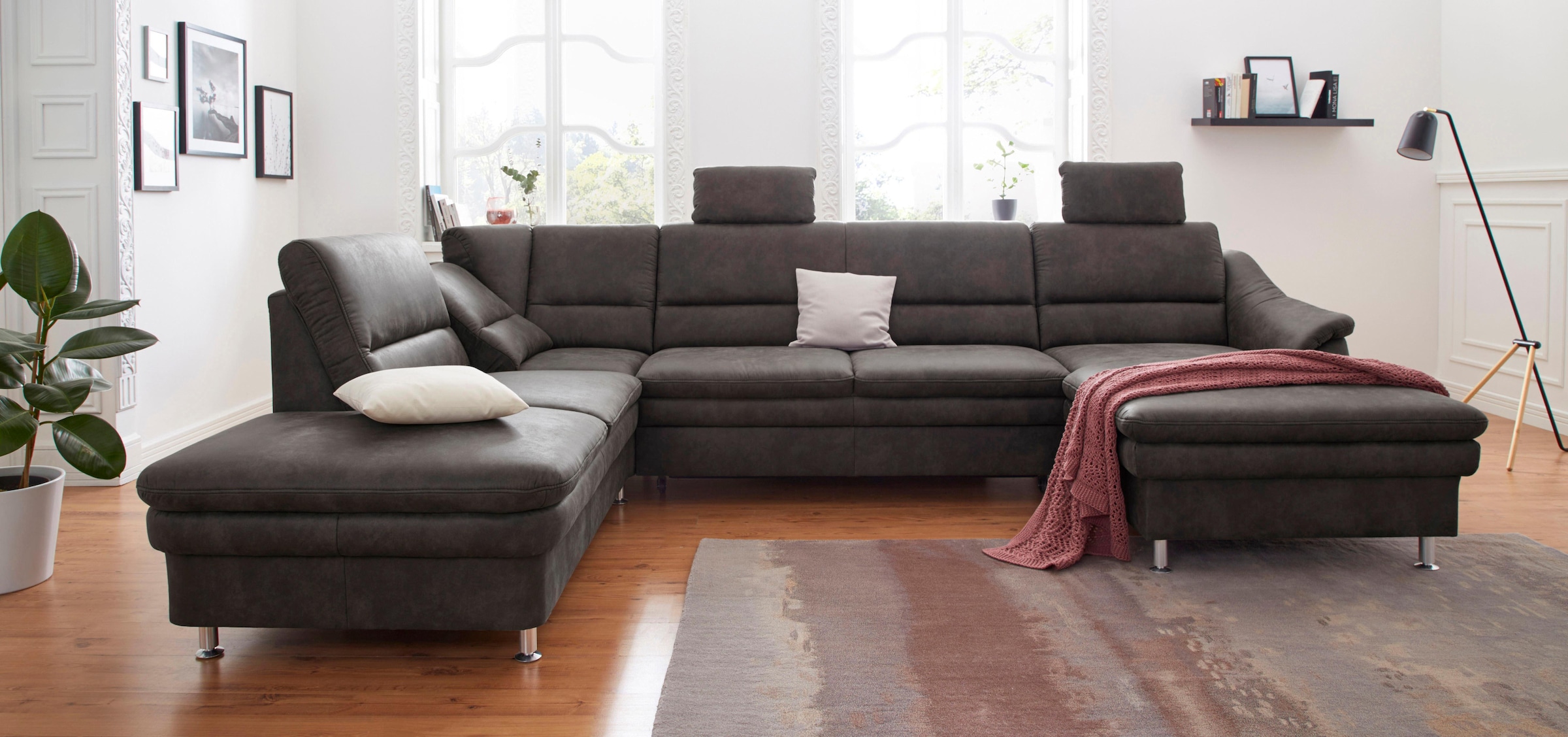 sit&more Wohnlandschaft "Cardoso U-Form" mit Federkern und Kopfstützen, mit günstig online kaufen