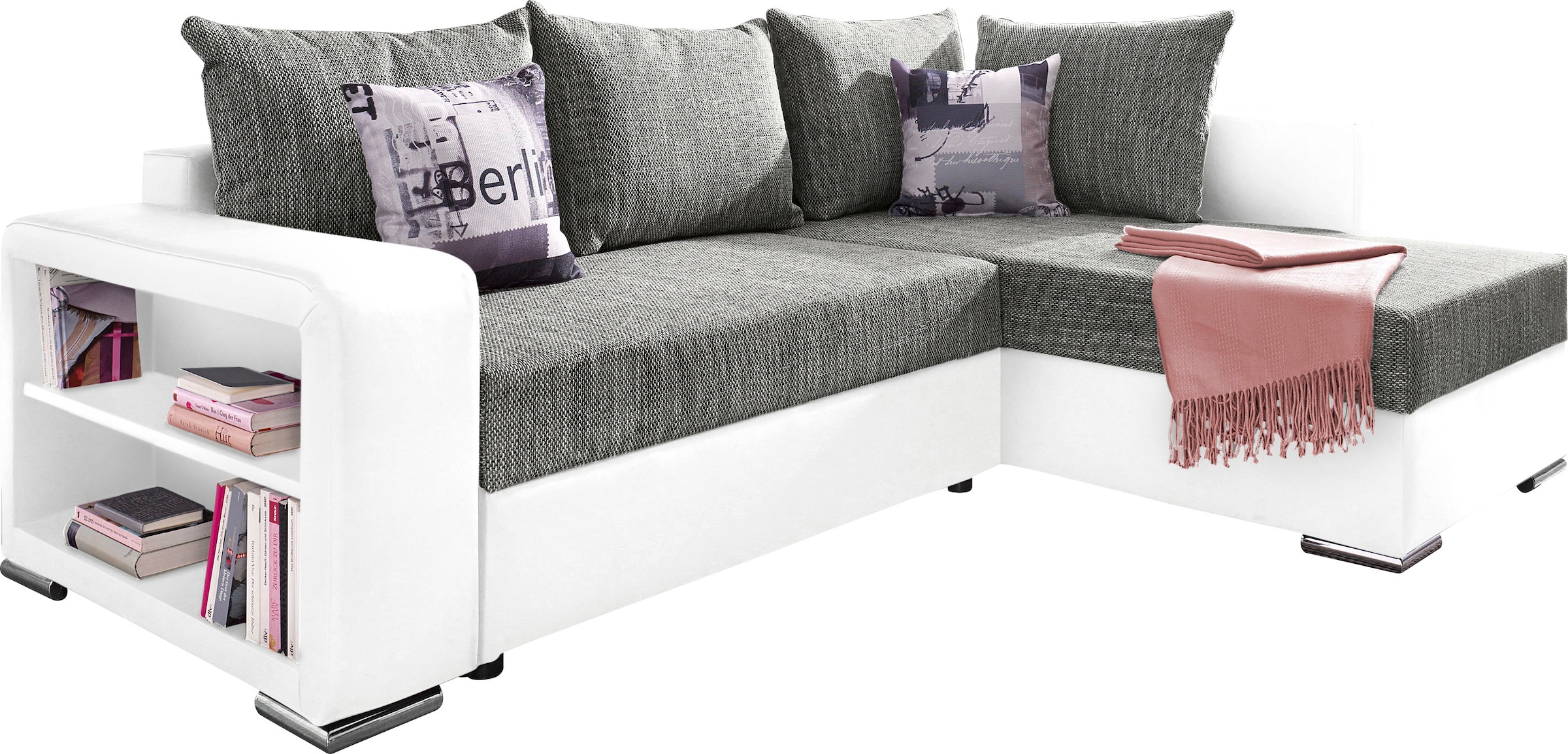 COLLECTION AB Ecksofa »John L-Form«, mit Bettfunktion, Bettkasten und integ günstig online kaufen