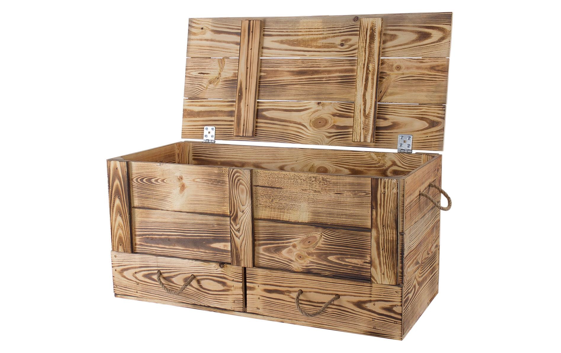 Holz Zollhaus Truhe »Vintage geflammt, 85 x 40 cm«