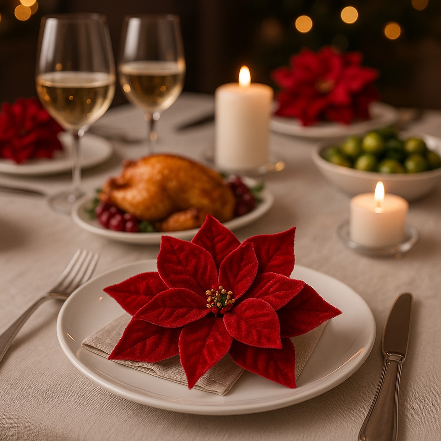 I.GE.A. Kunstblume »Samt-Poinsettia«