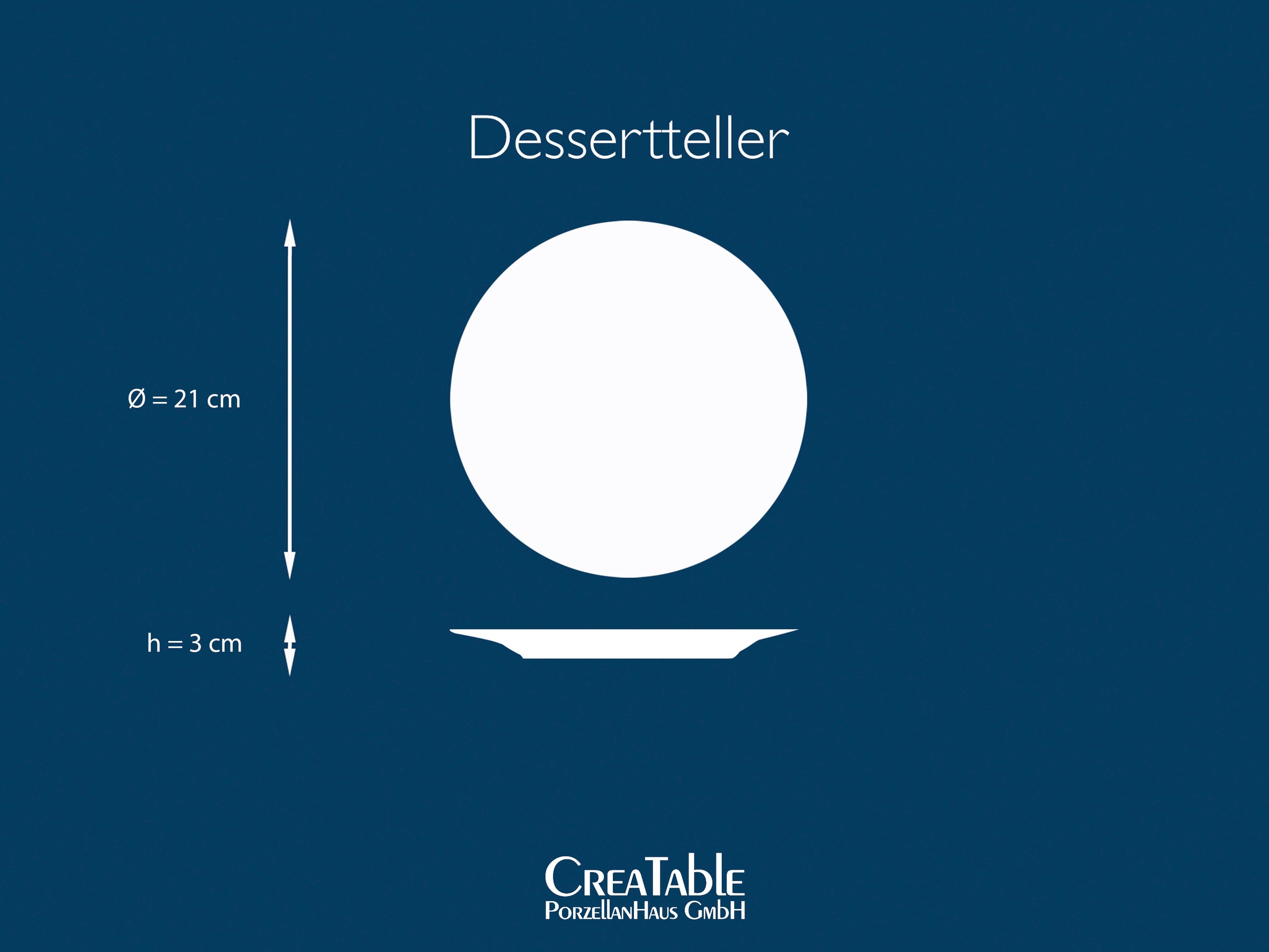 CreaTable Dessertteller »Essteller NATURE COLLECTION« Teller Set für 6 Pers günstig online kaufen