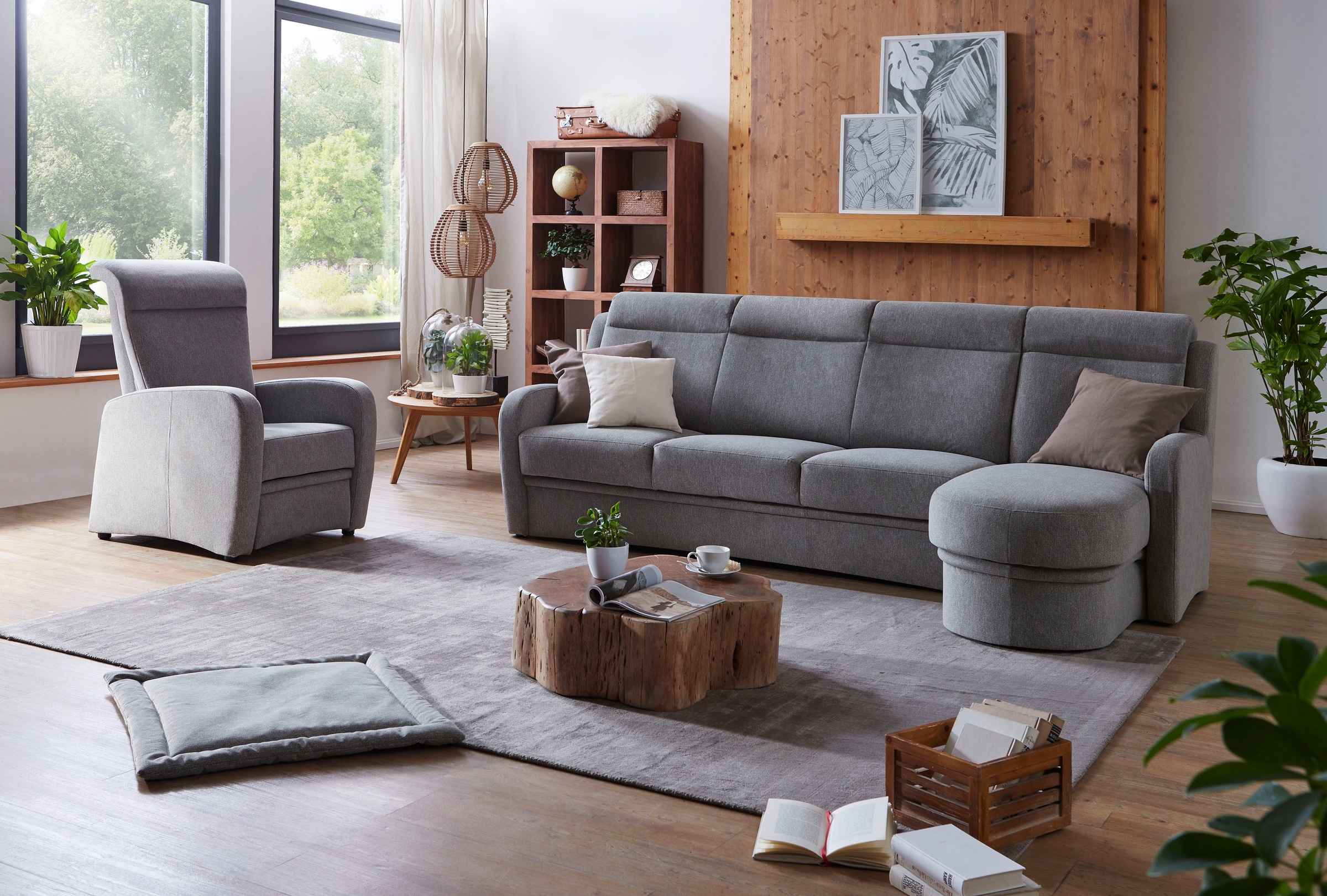 VILLA BECK Ecksofa Varese L-Form, 2 Teile, Kopfteilverstellung, wahlweise m günstig online kaufen