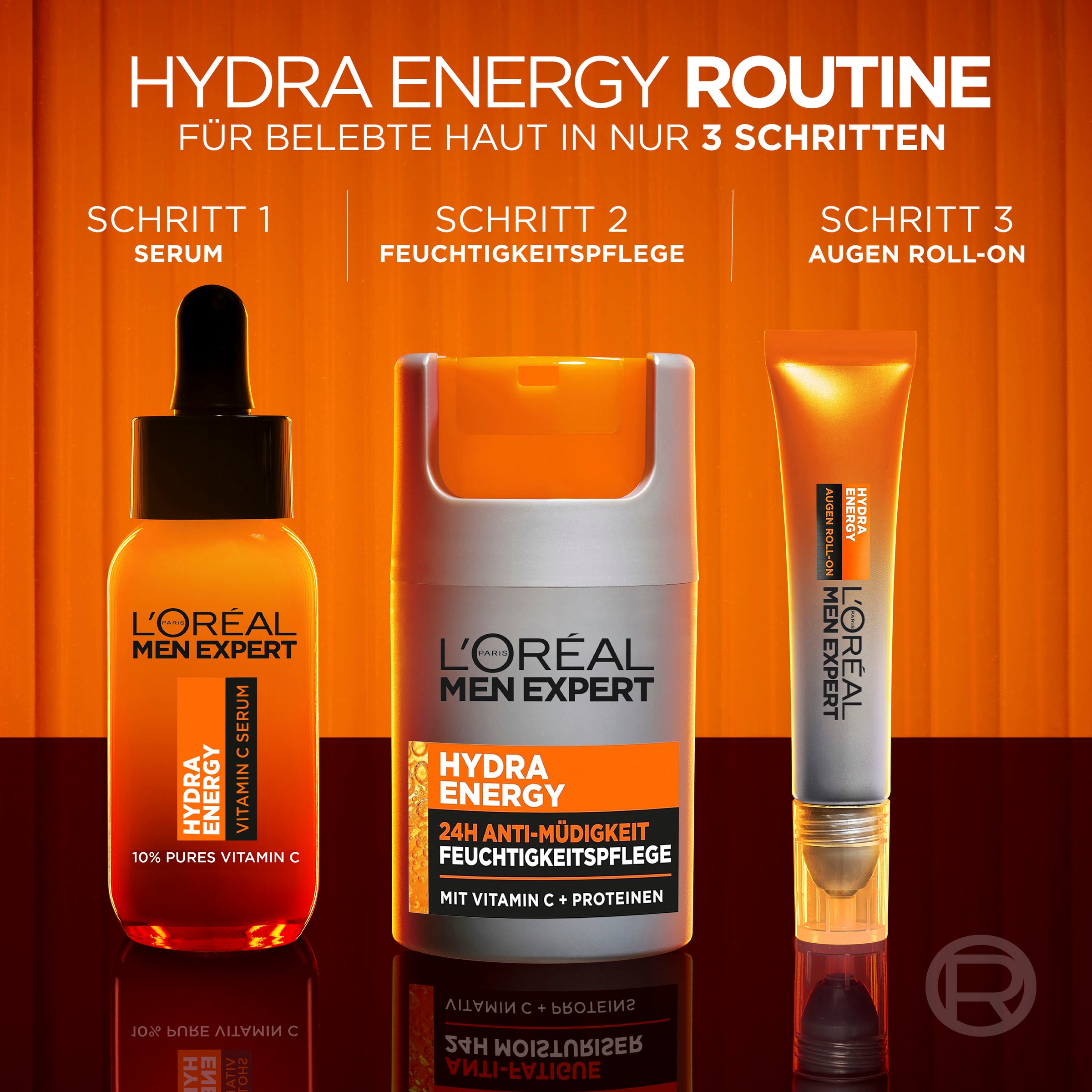 L'ORÉAL PARIS MEN EXPERT Augen-Roll-on »Hydra Energy Anti-Müdigkeit«, mit Active-Gel-Formel