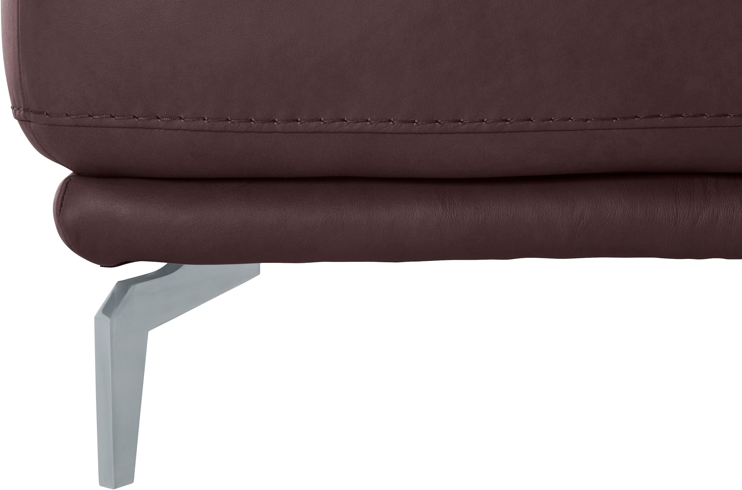 W.SCHILLIG Hocker »montanaa«, mit Metallfüßen in Silber matt, Breite 141 cm