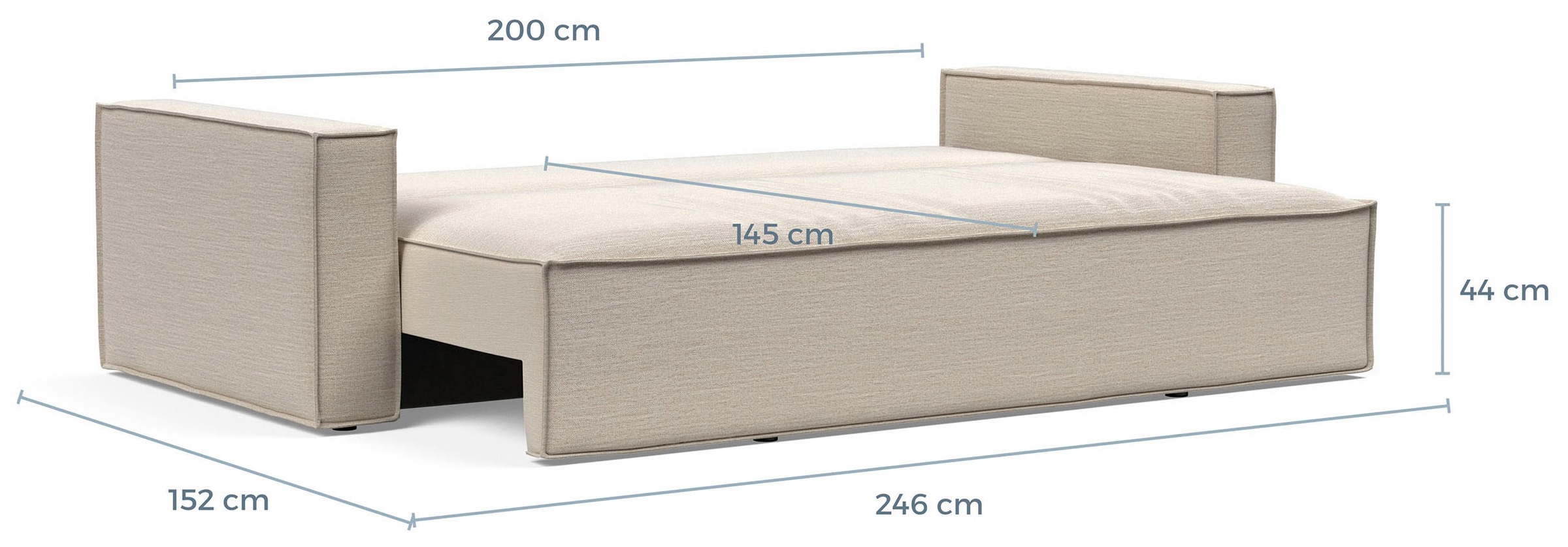 INNOVATION LIVING ™ 3-Sitzer »Newilla, Sofa mit Funktion in Cord oder Boucle-Bezug, bequem & modern« Pocket Spring Komfort, großer Stauraum, stabile Stahlkonstruktion