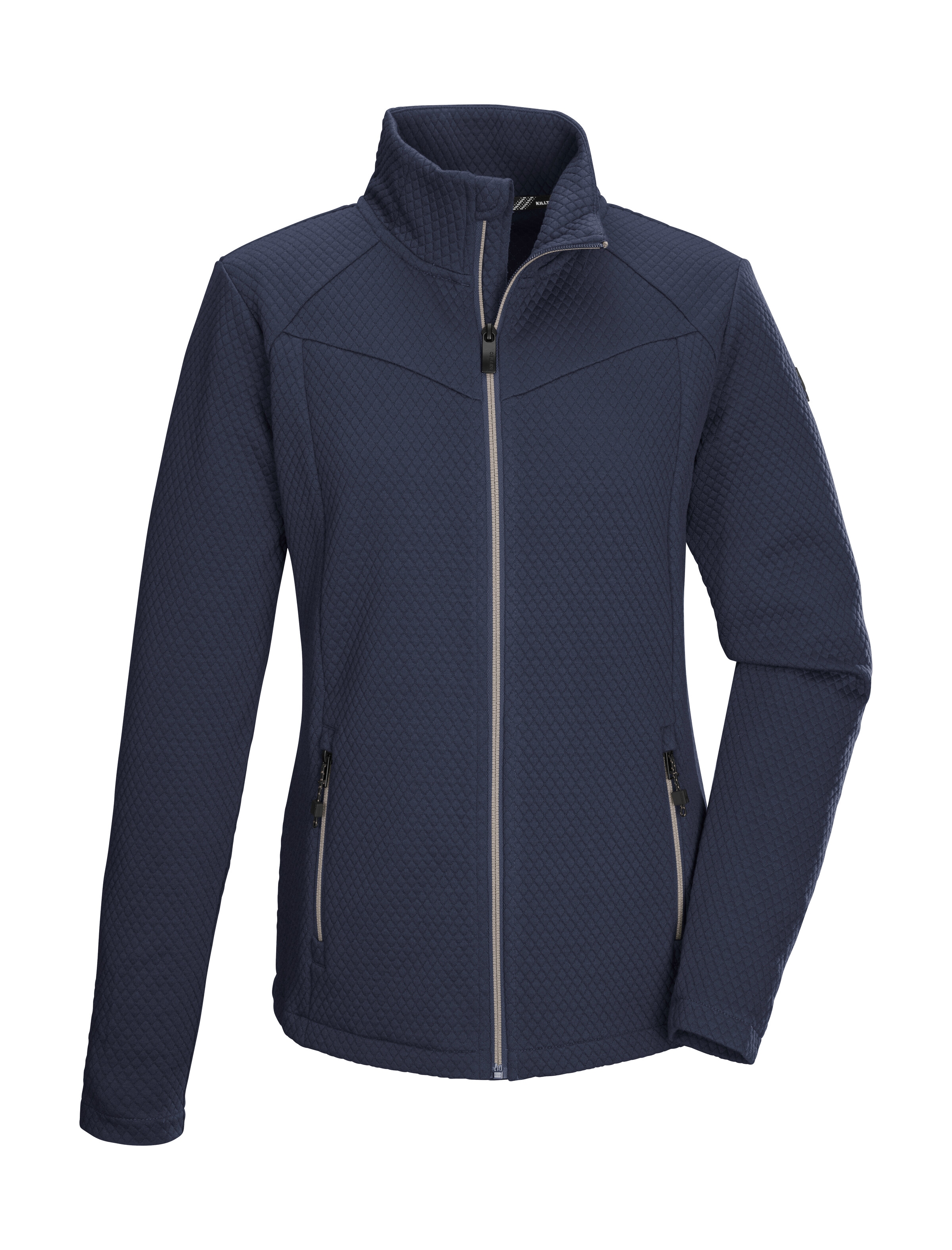Killtec Strickjacke »KOW 2 WMN FLX JCKT« Damen Powerstretchjacke mit 2-Wege-Stretch und Kinnschutz.